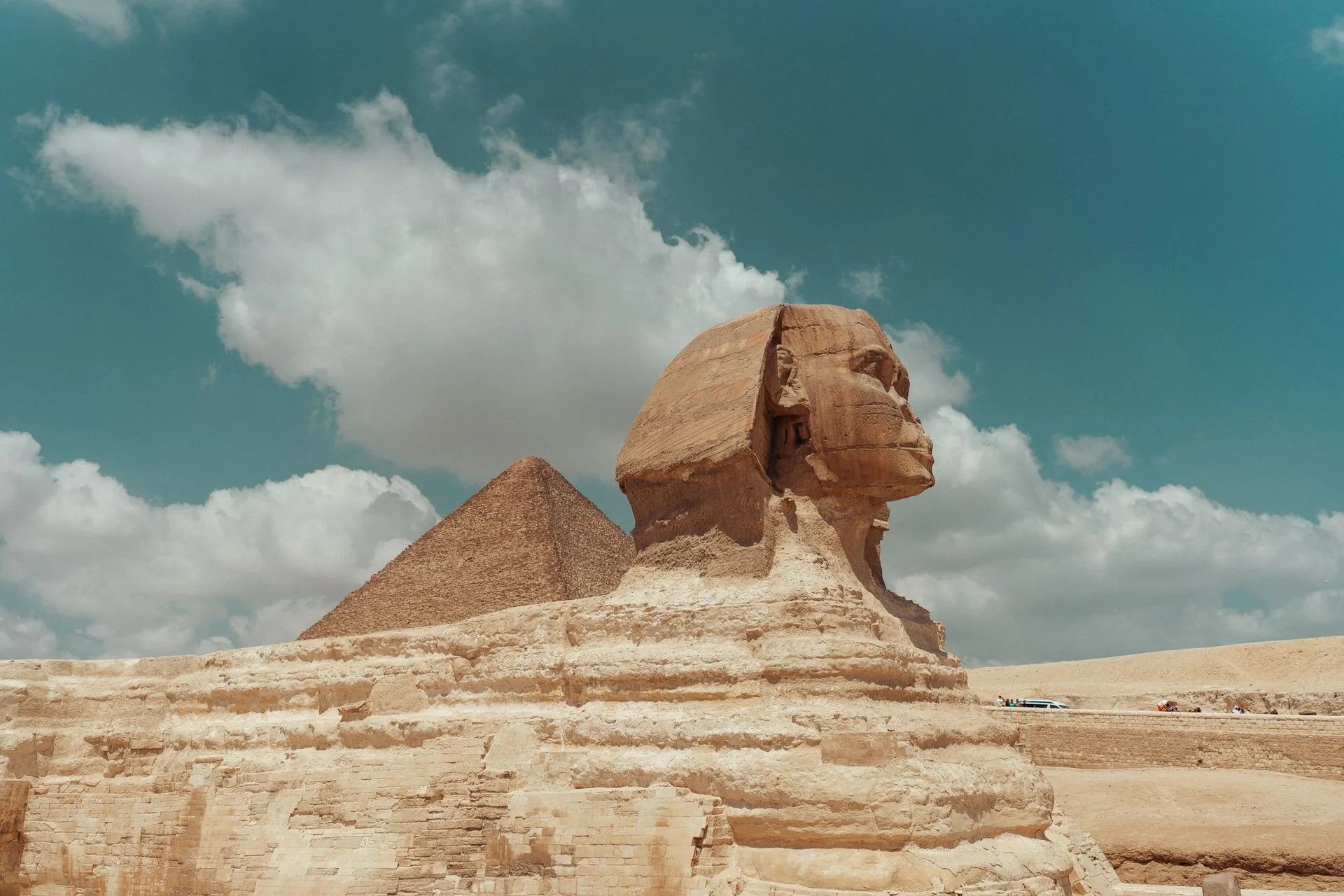 Great Sphinx and Pyramids of Giza on Day 2 of Egypt Family Tour