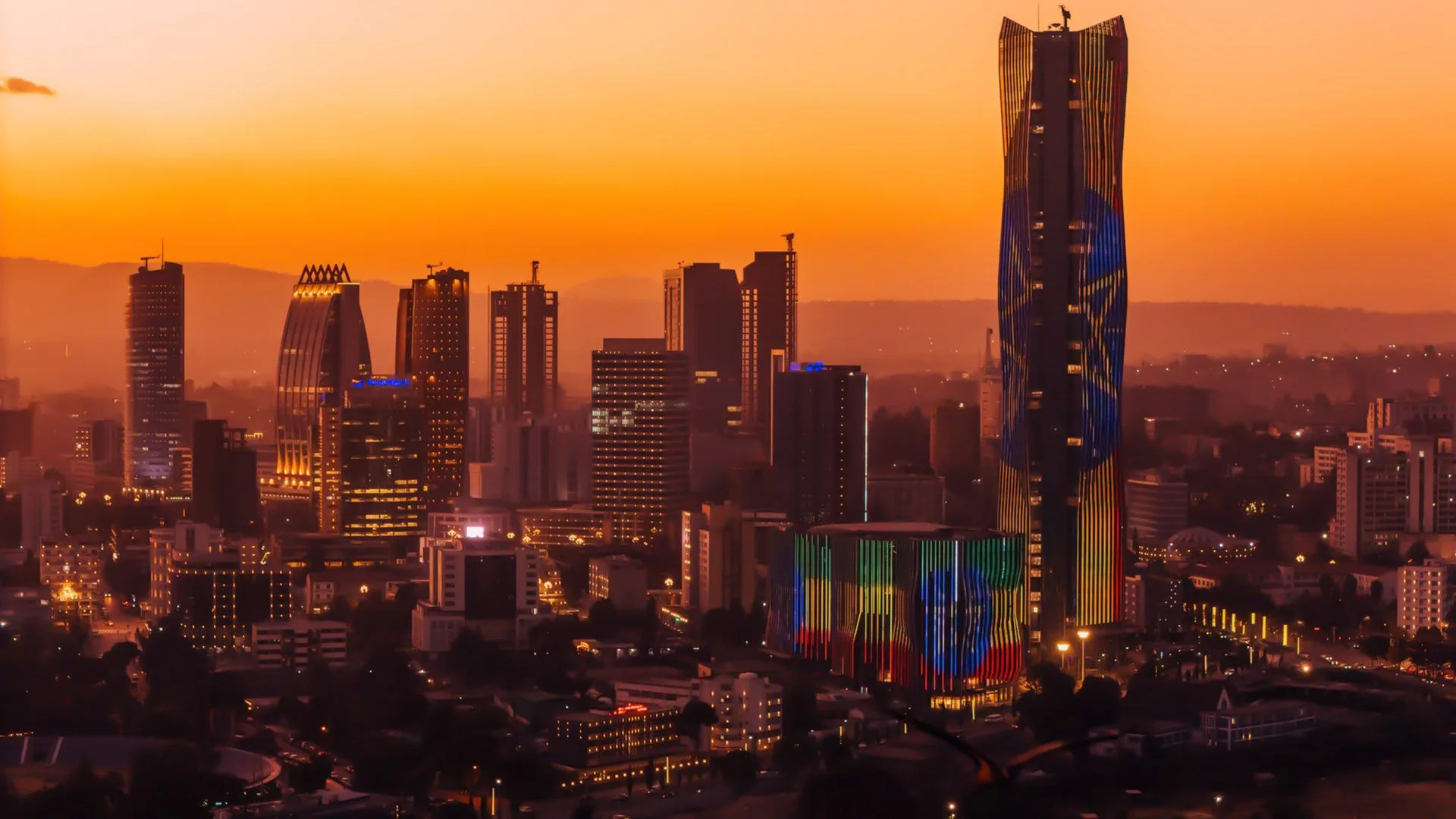 Addis Ababa cityscape - Day 1 Arrival in Ethiopia Family Tour Package