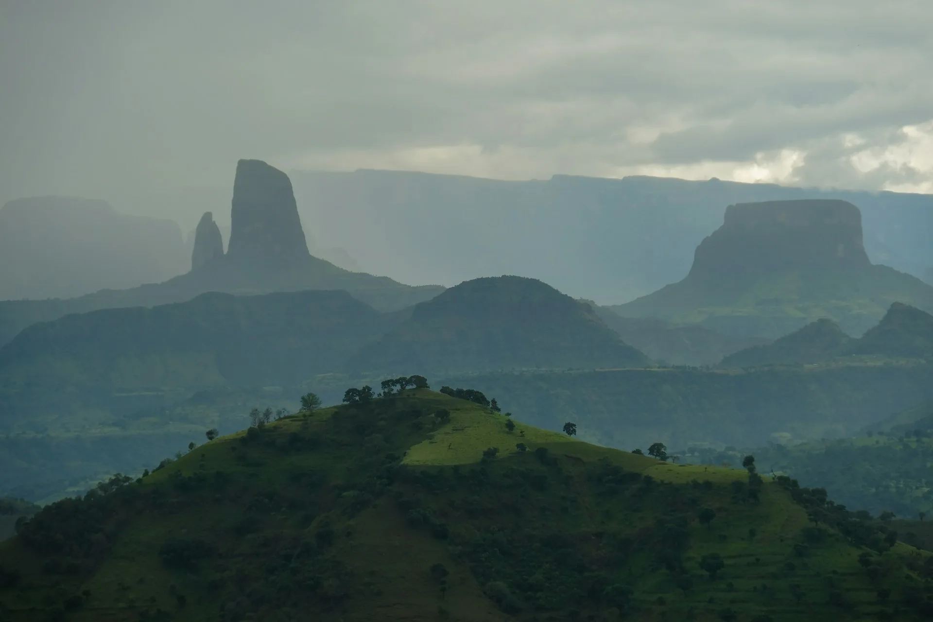 Simien Mountains landscape - Day 5 of Ethiopia Family Tour