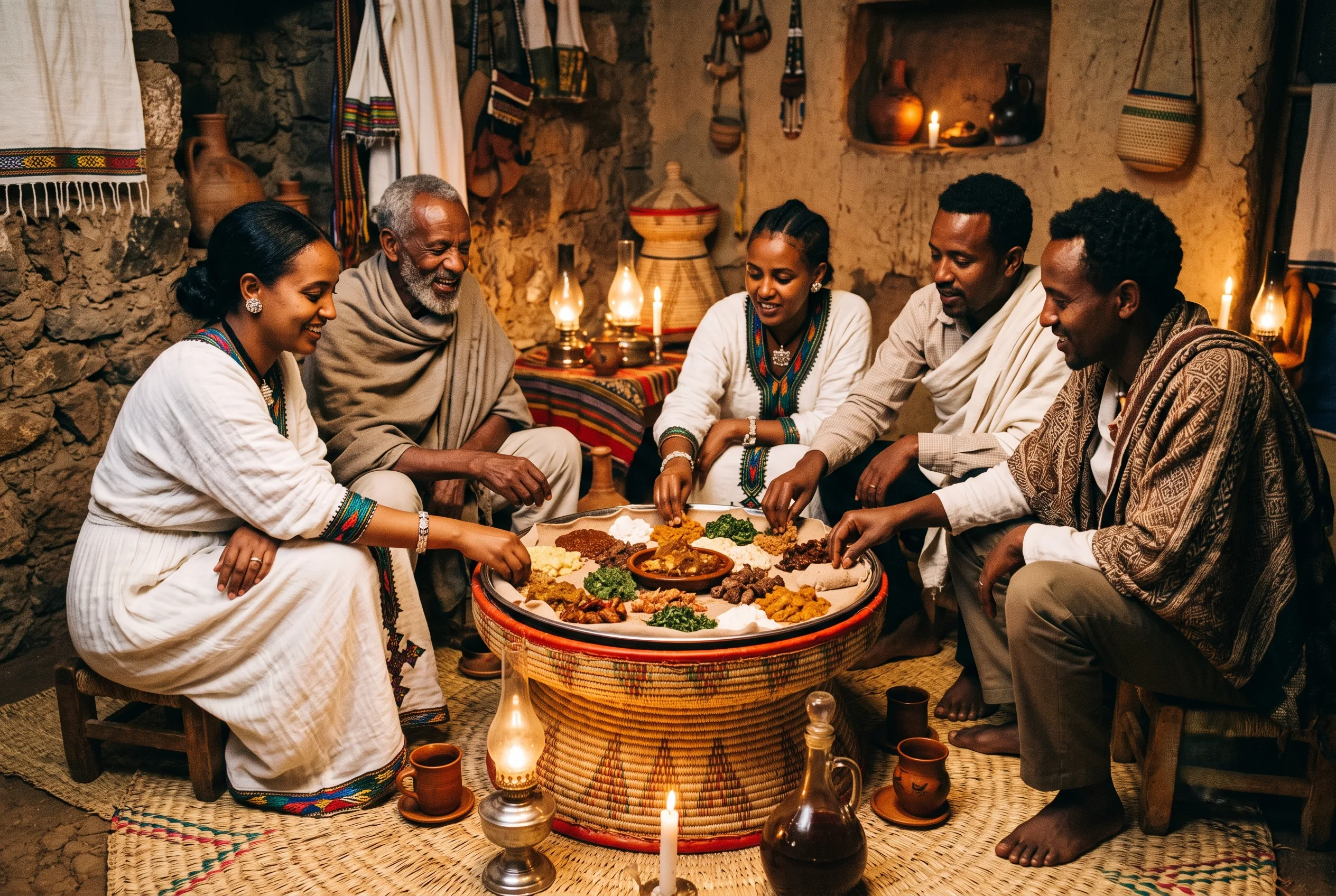 Addis Ababa cultural dinner - Day 8 of Ethiopia Family Tour