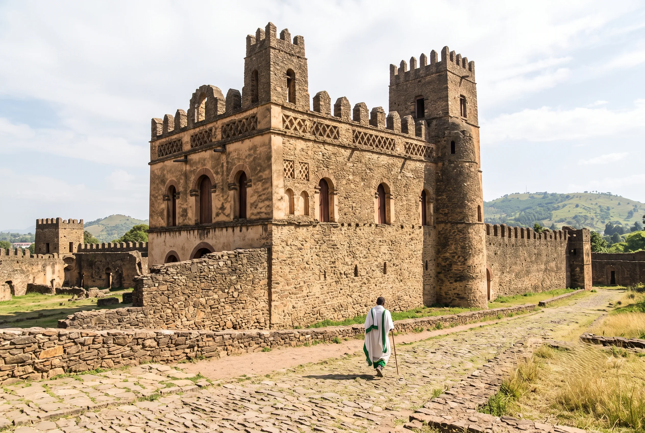 Fasilides Castle in Gondar Royal Enclosure Ethiopia