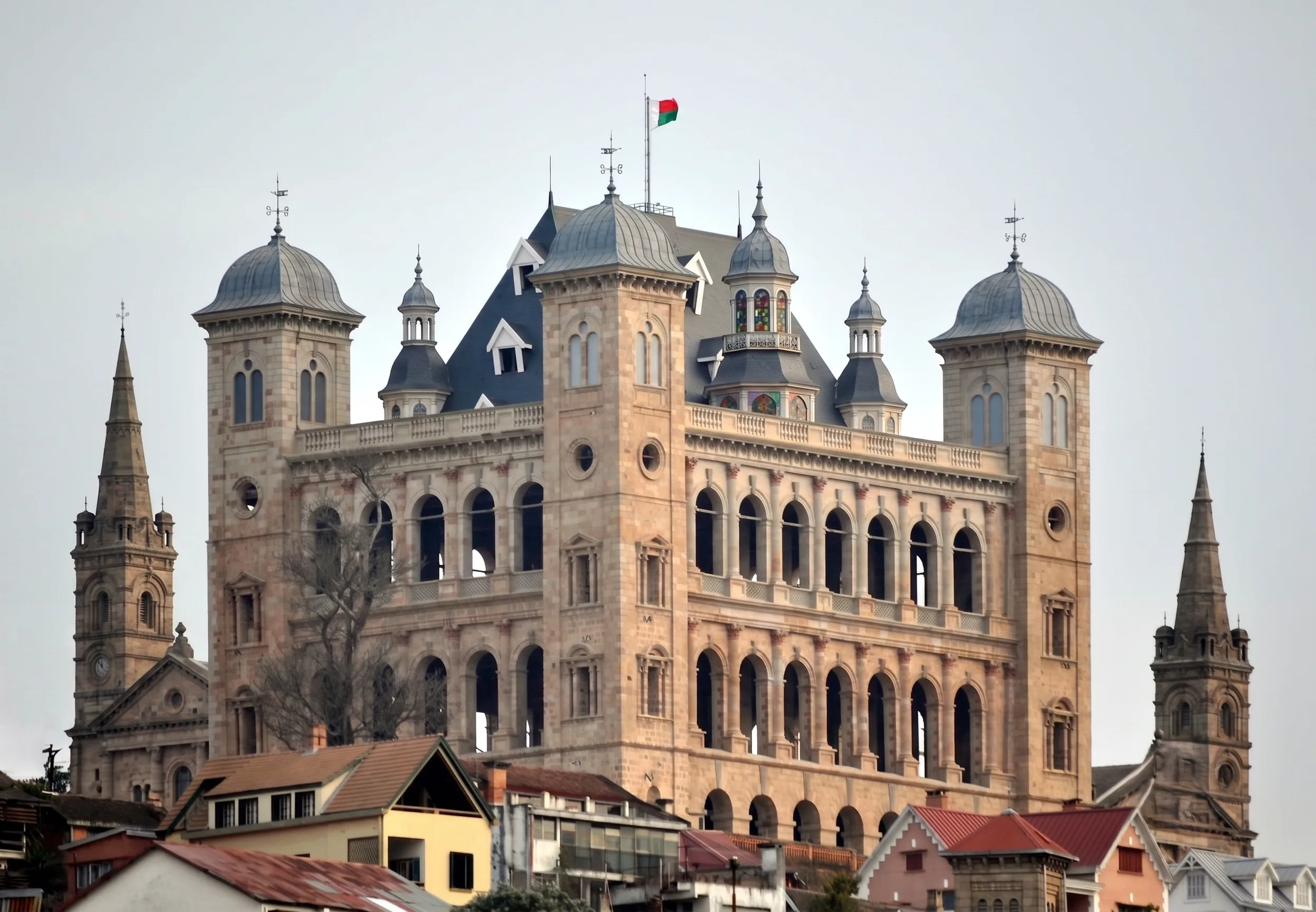 Panoramic view from Queen's Palace overlooking Antananarivo cityscape