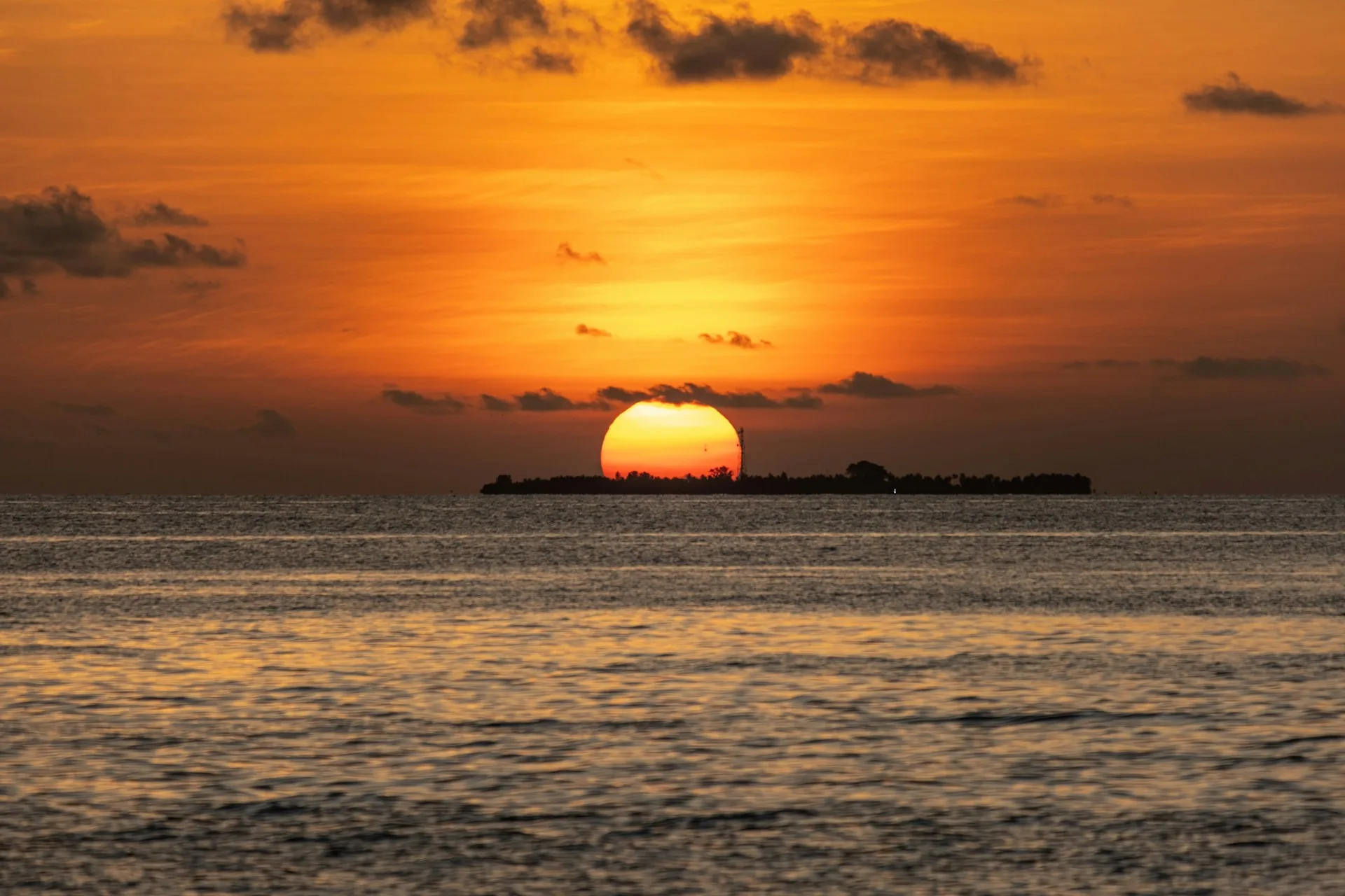 Sunset beach photography in Maldives