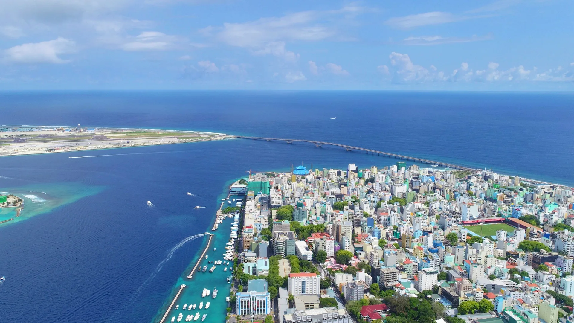 Male city street photography Maldives