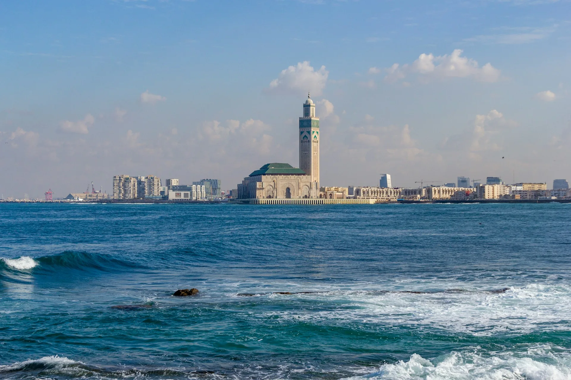 Casablanca oceanfront promenade at sunset - Day 1 Arrival in Morocco Family Tour Package