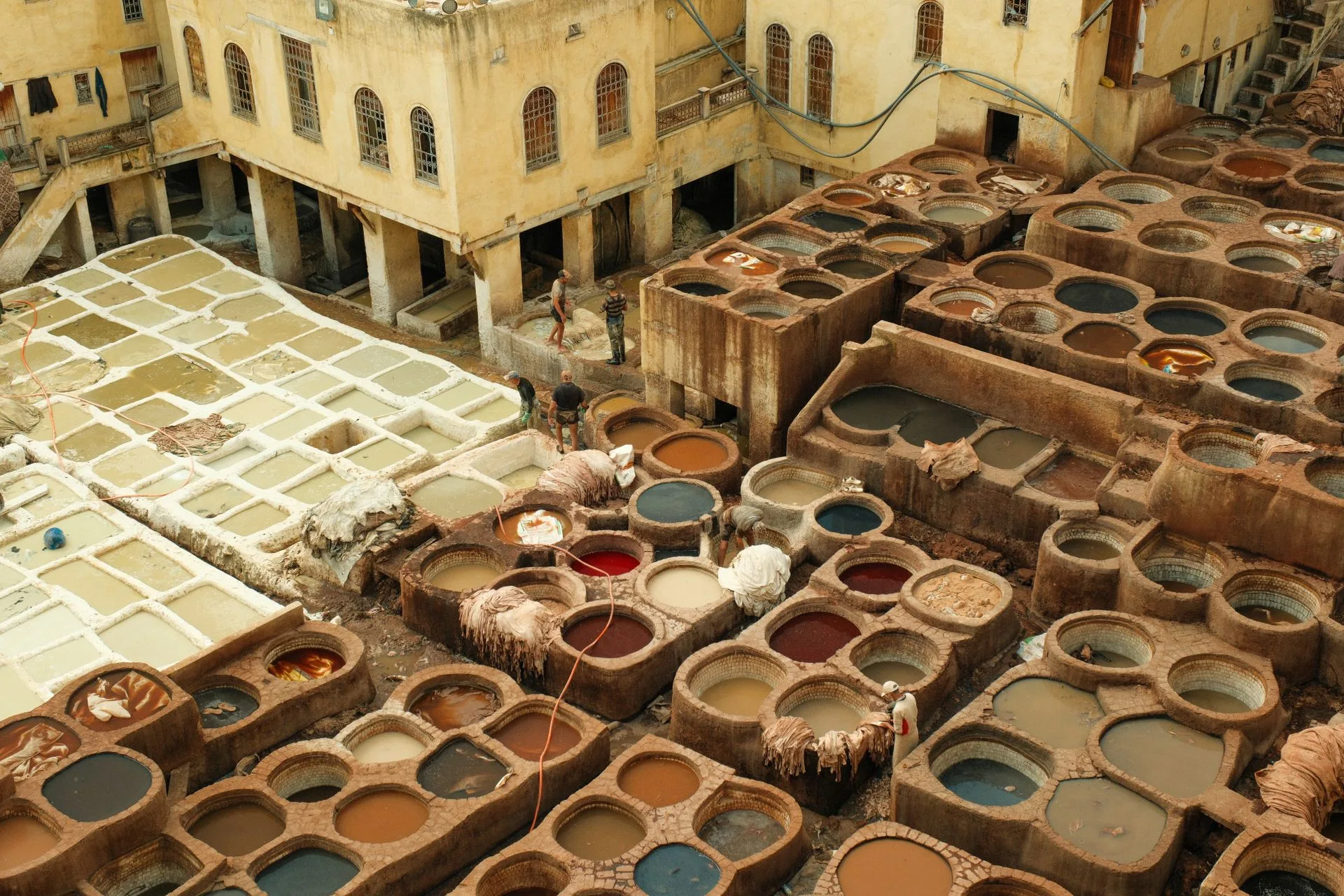 Chouara Tannery and bustling souks in ancient Fes medina on Day 5 of Morocco Family Tour