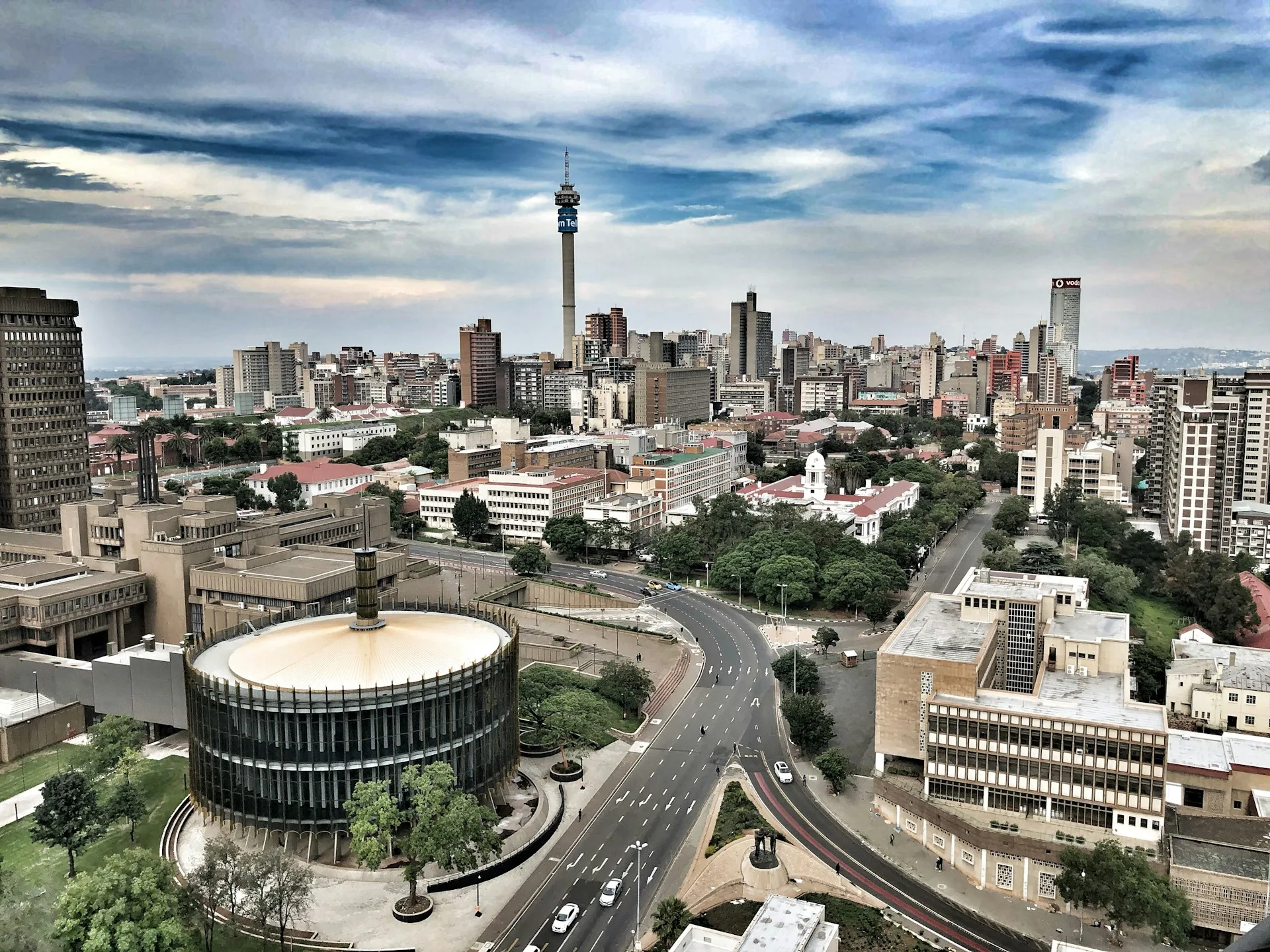 Johannesburg cityscape and modern skyline - Day 8 of South Africa Family Tour
