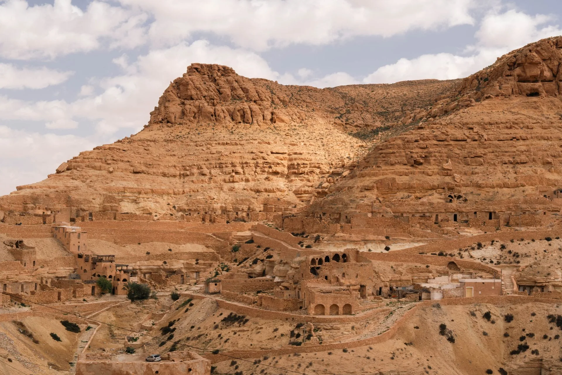 Unique underground pit dwelling architecture in Matmata