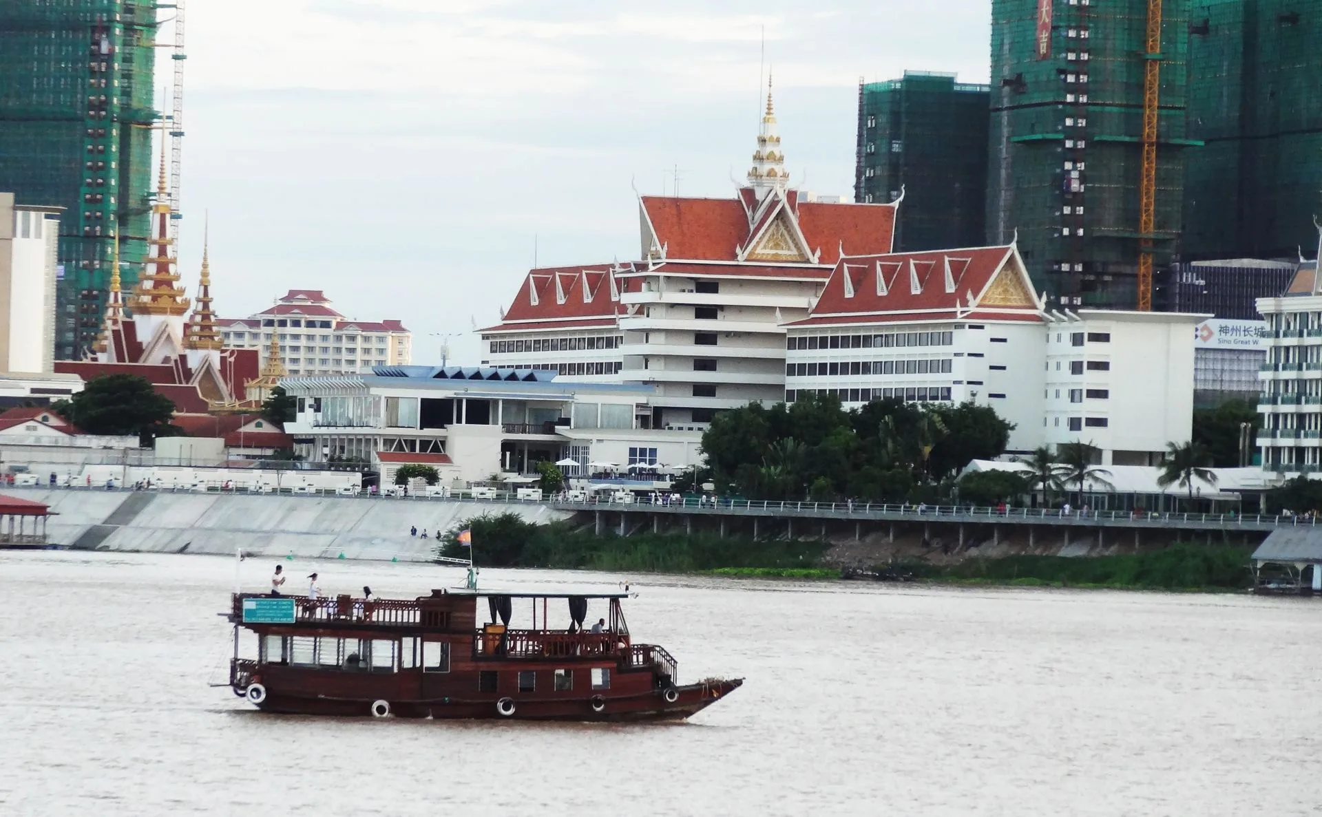 Phnom Penh riverfront - Day 1 Arrival in Cambodia Family Tour Package