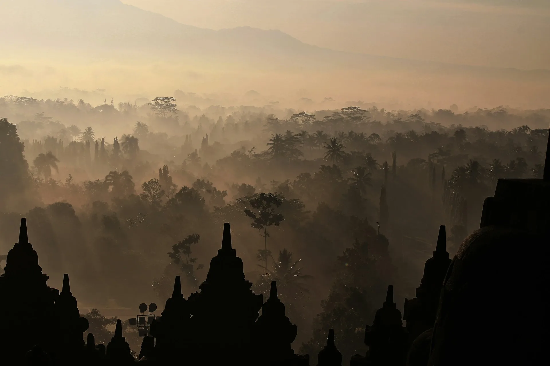 Borobudur Temple at sunrise