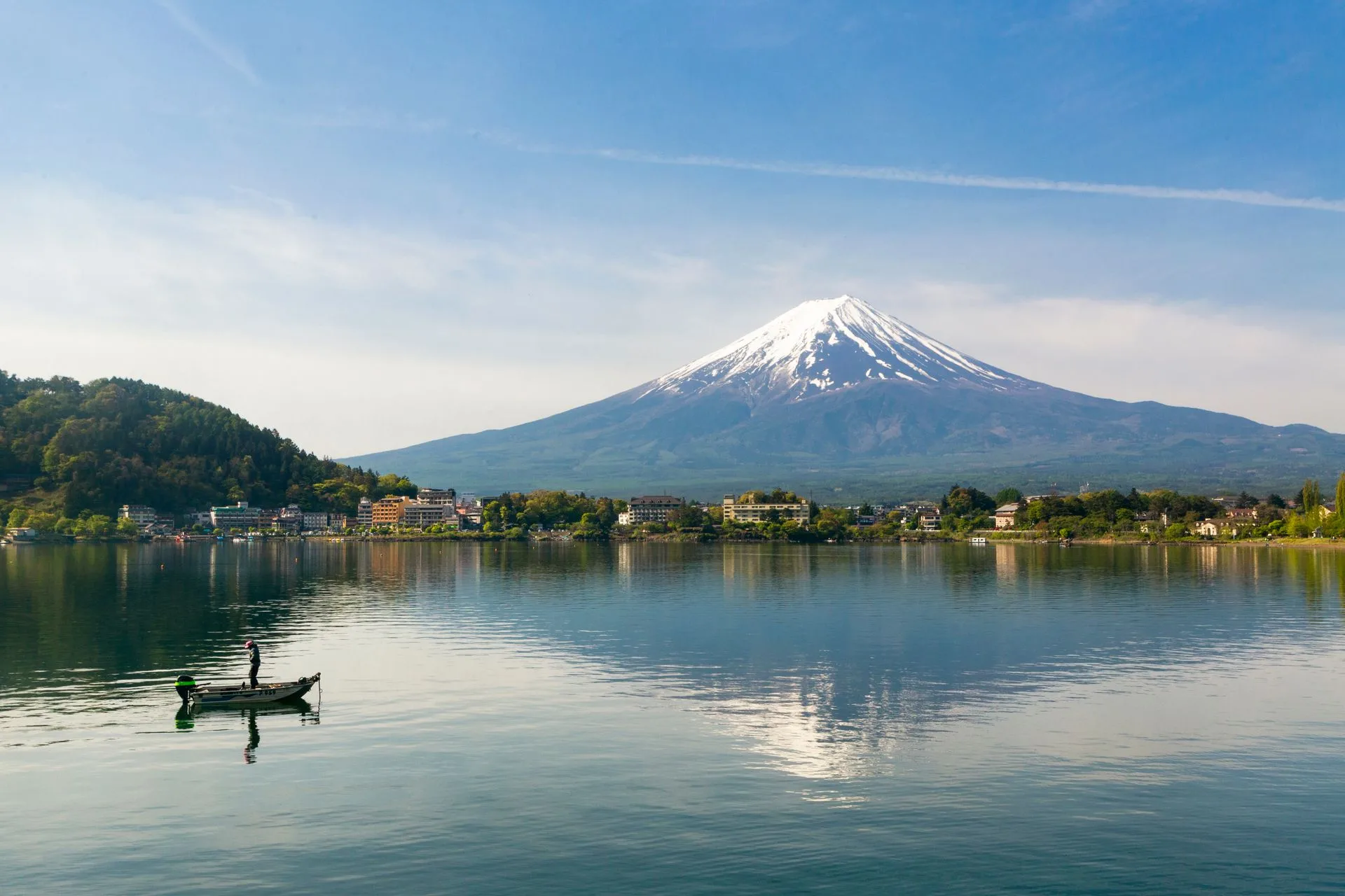 Mount Fuji reflected in Lake Kawaguchi