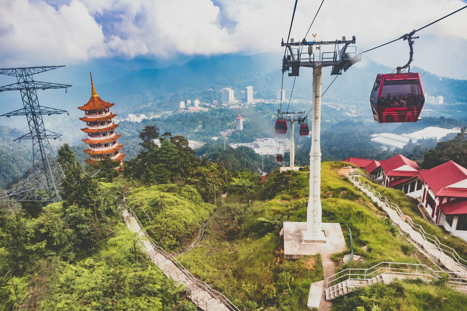Genting Highlands cable car and mountain resort photography