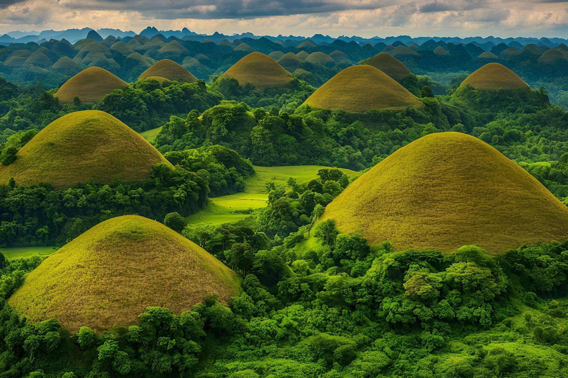 Chocolate Hills panoramic view in Bohol - Day 6 of Philippines Family Tour