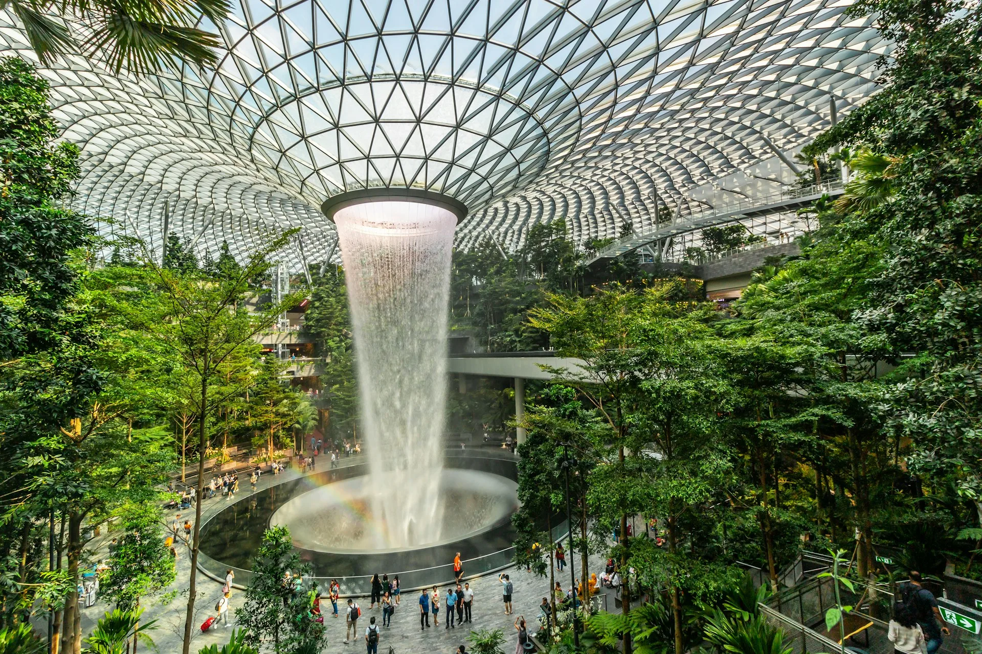 Cloud Forest waterfall Gardens by the Bay Singapore photos