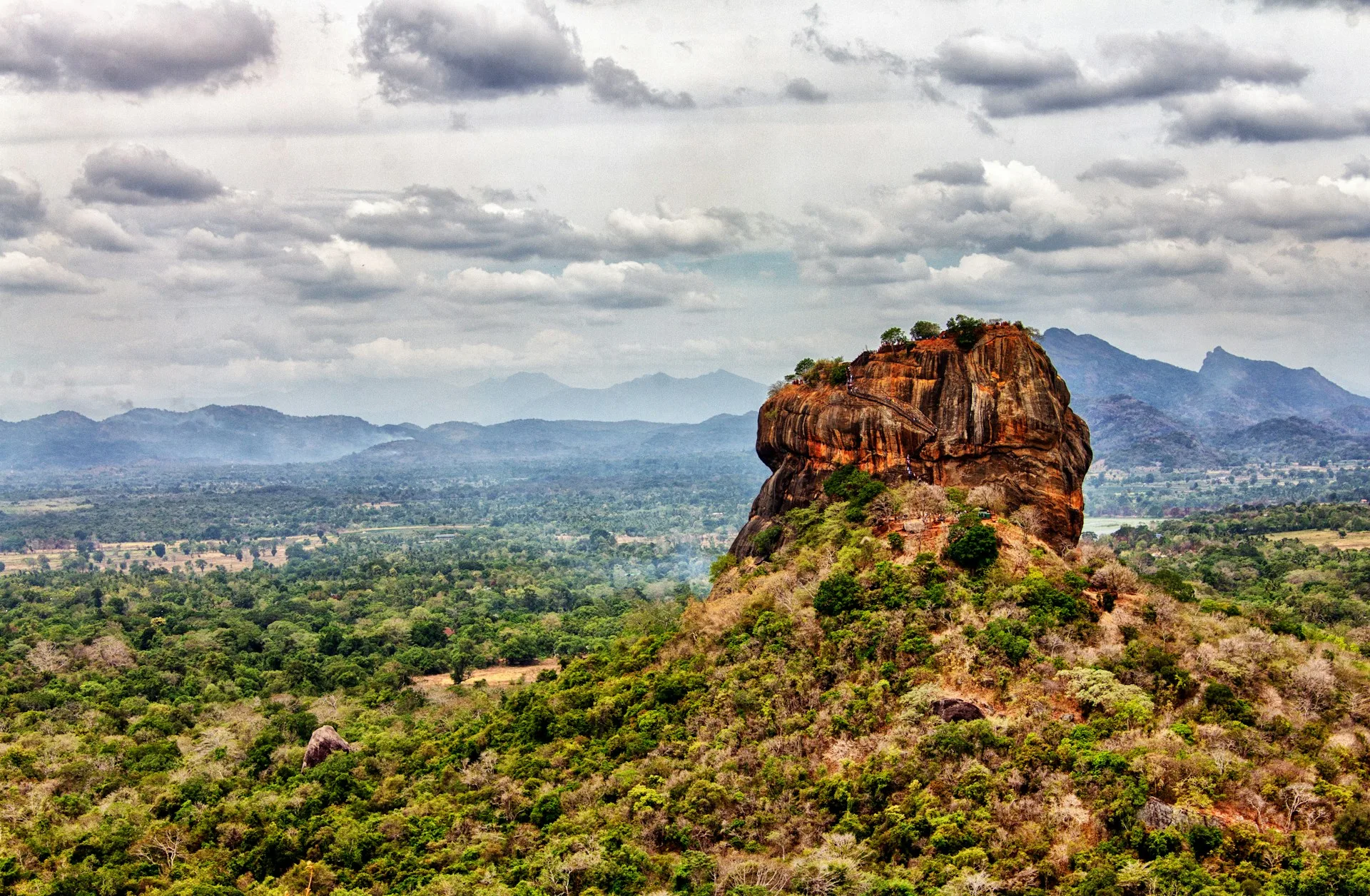 Sigiriya Rock Fortress and elephants on Day 2 of Sri Lanka Family Tour