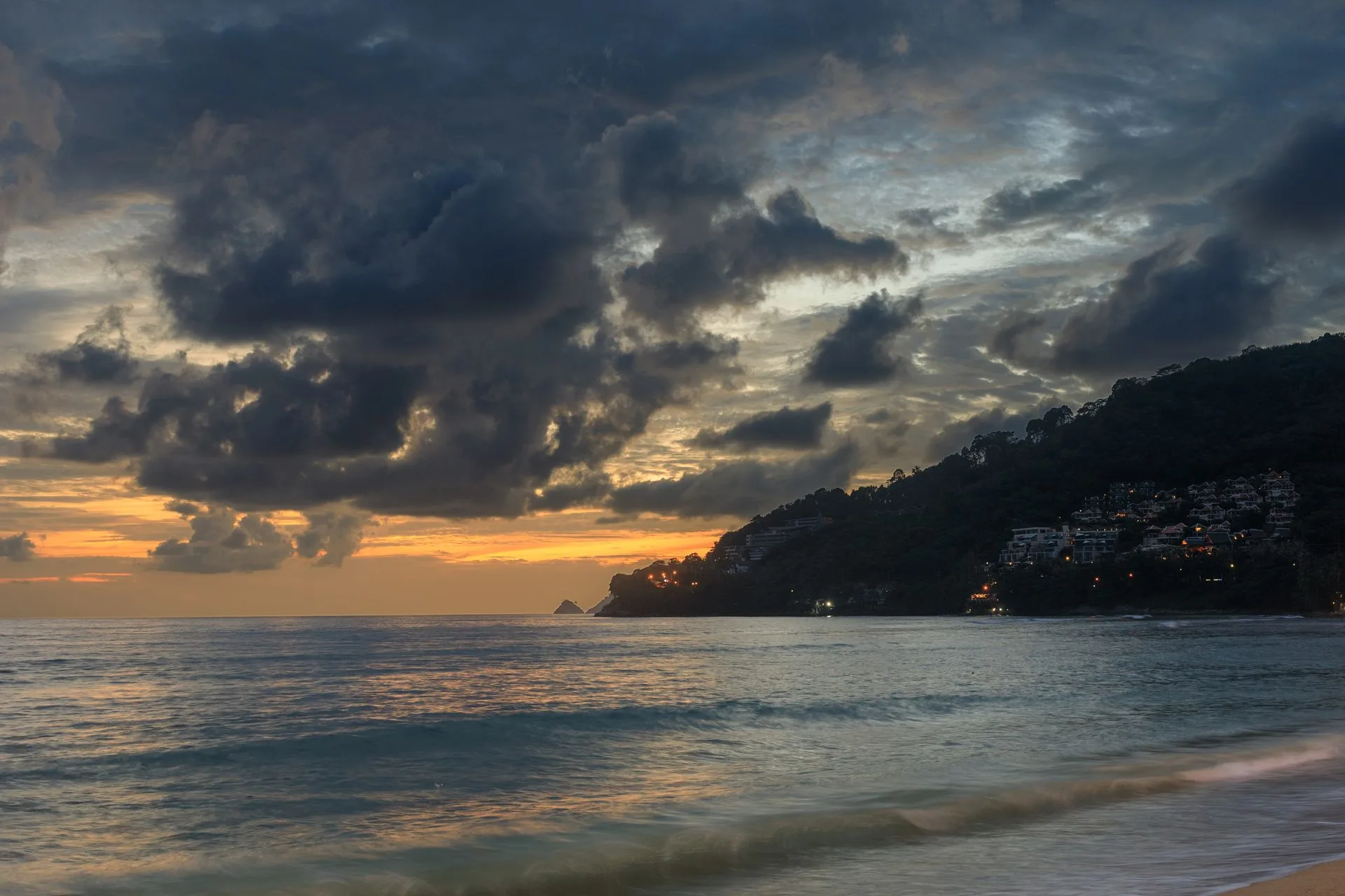Patong Beach sunset panoramic views Phuket