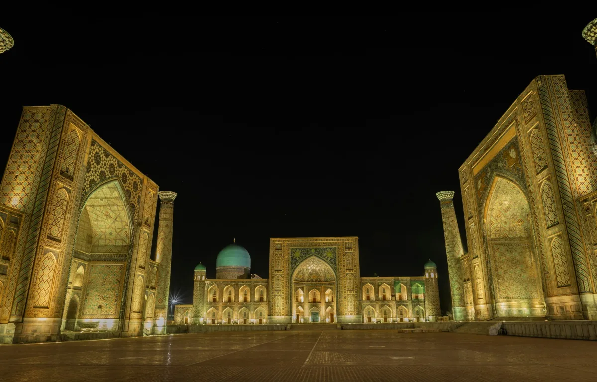 Uzbekistan family tour Registan Square Samarkand Silk Road