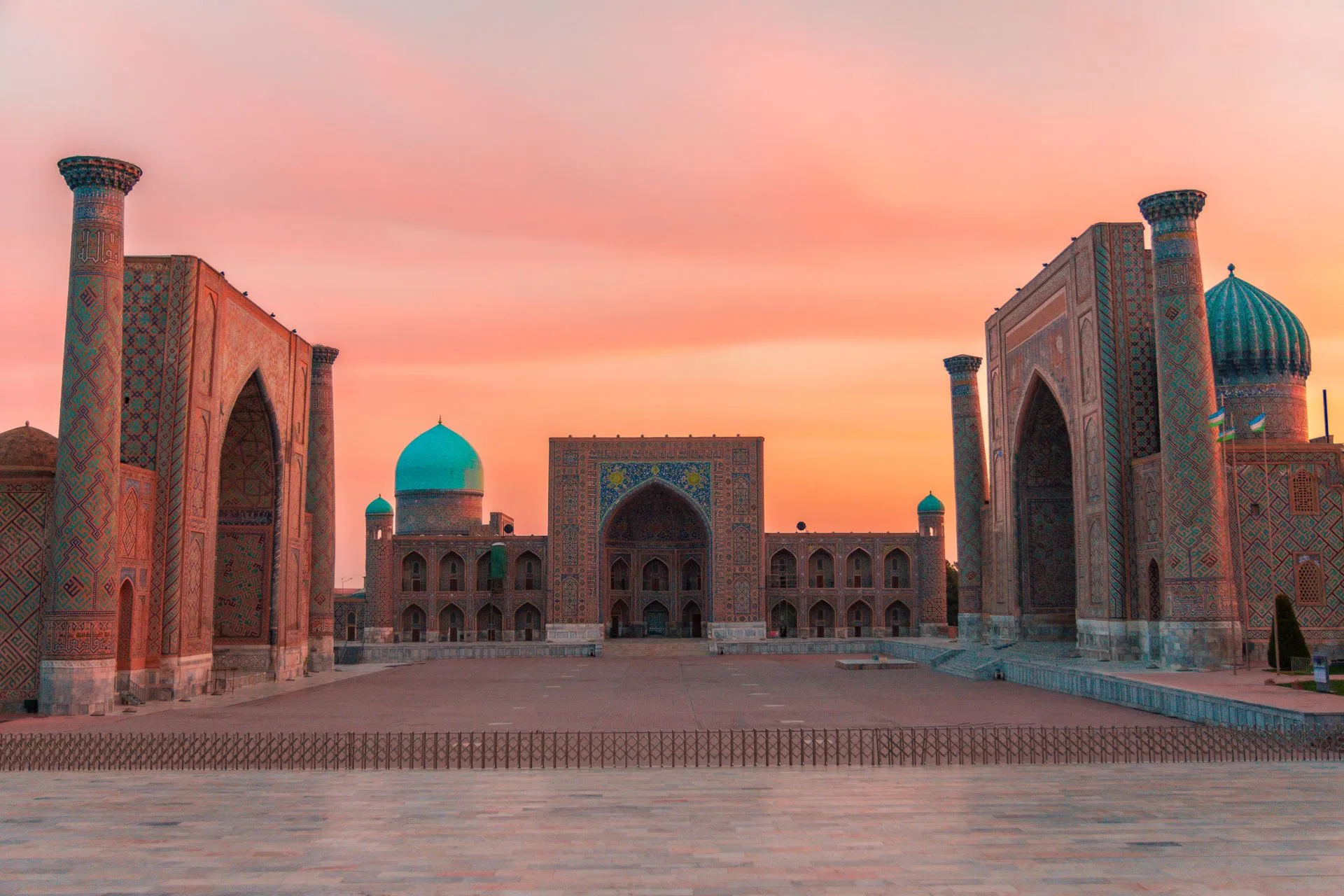 Registan Square at sunset