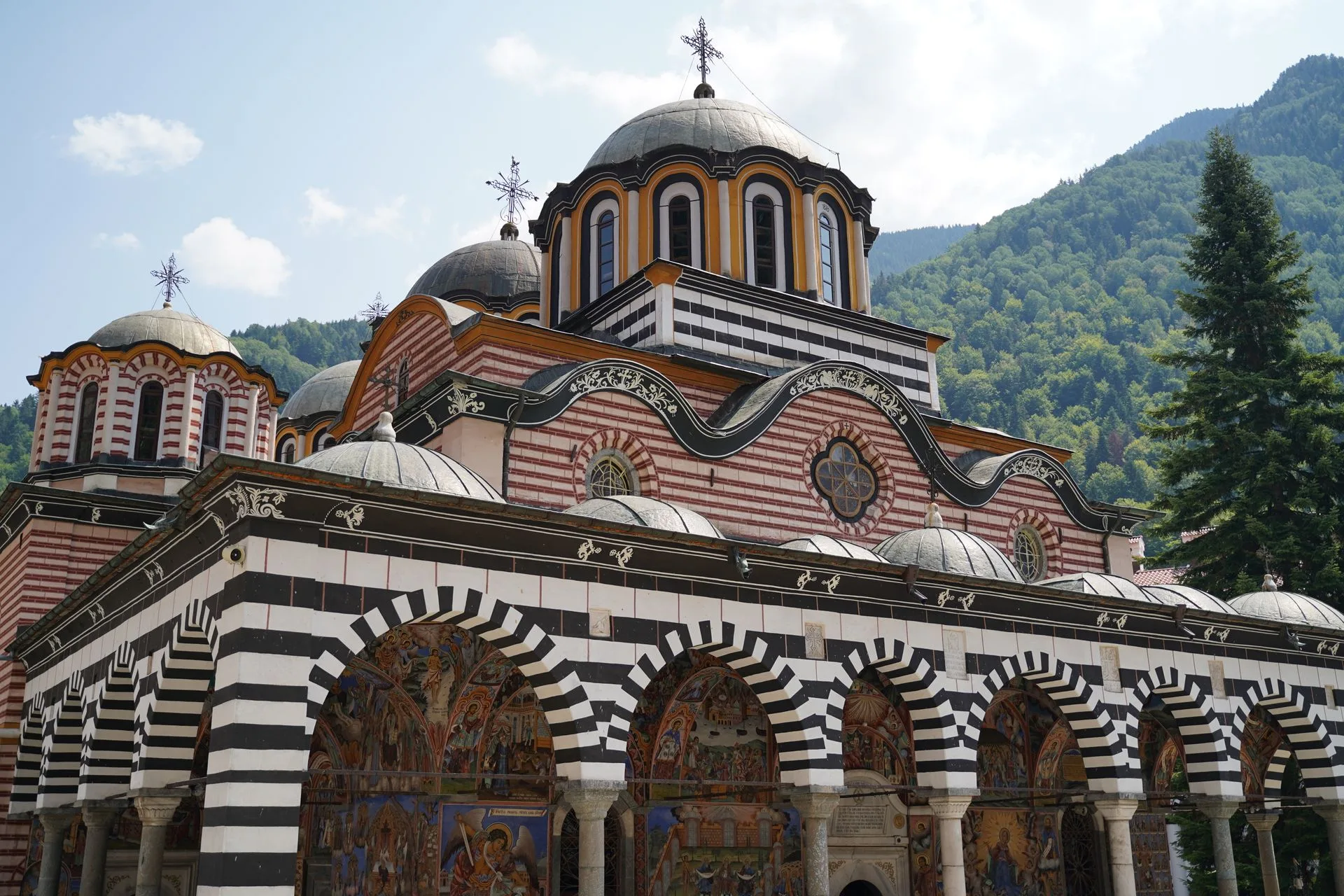 Rila Monastery courtyard