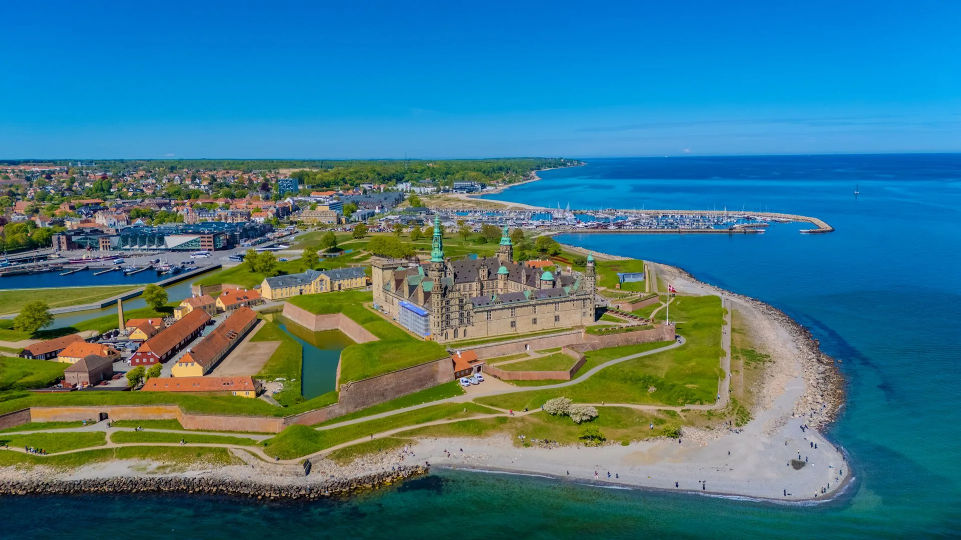Kronborg Castle fortress overlooking the sea at Helsingør - Day 4 of Denmark Family Tour