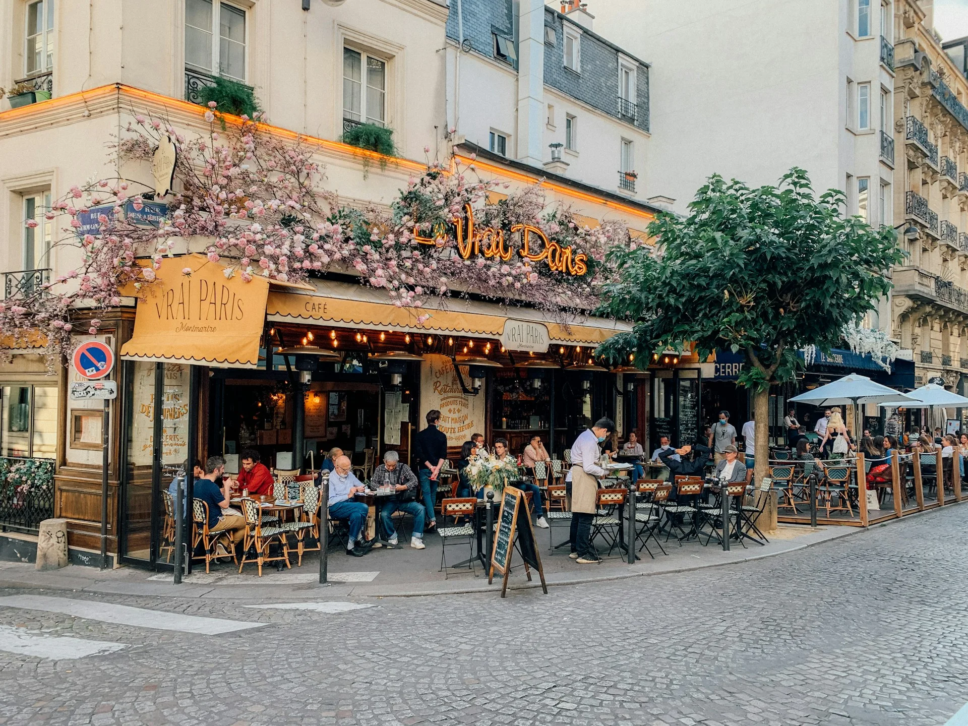 Parisian street cafe at arrival - Day 1 Arrival in France Family Tour Package