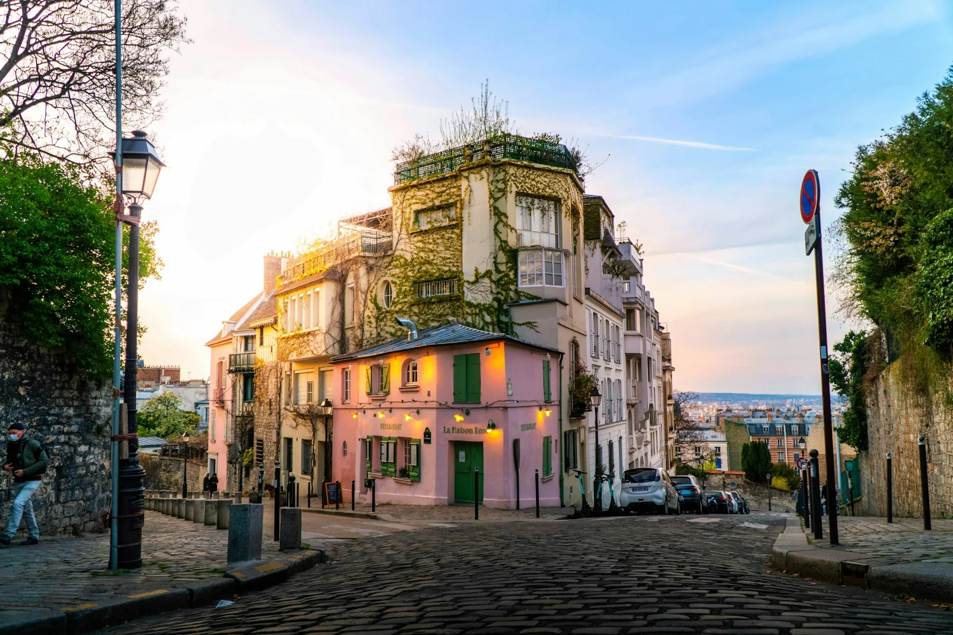 Montmartre streets and Sacre-Coeur