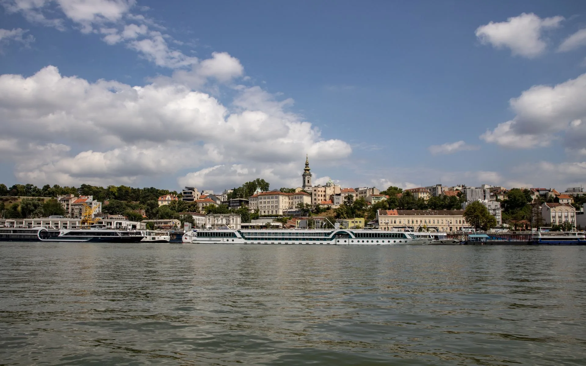Danube River Novi Sad with fortress