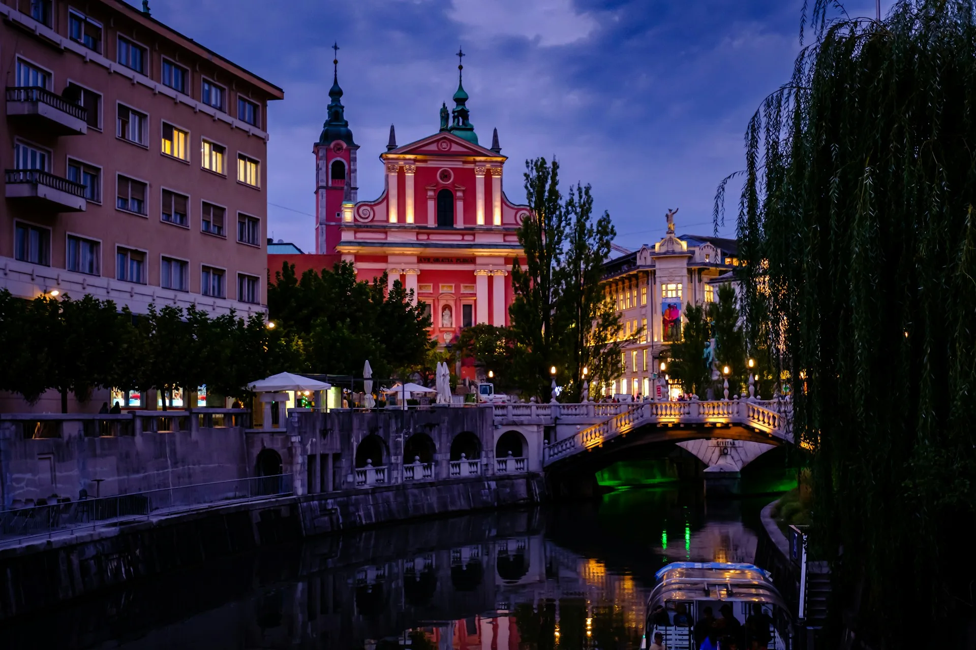 Ljubljana river - Day 1 Arrival in Slovenia Family Tour Package