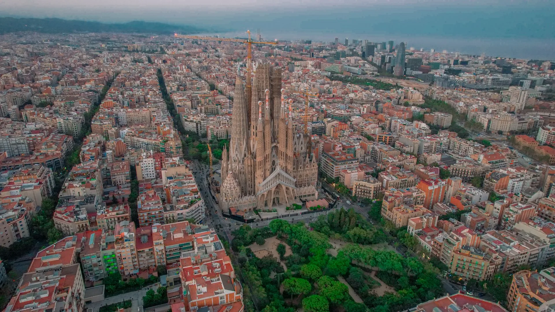 Sagrada Familia at Sunrise Barcelona Spain