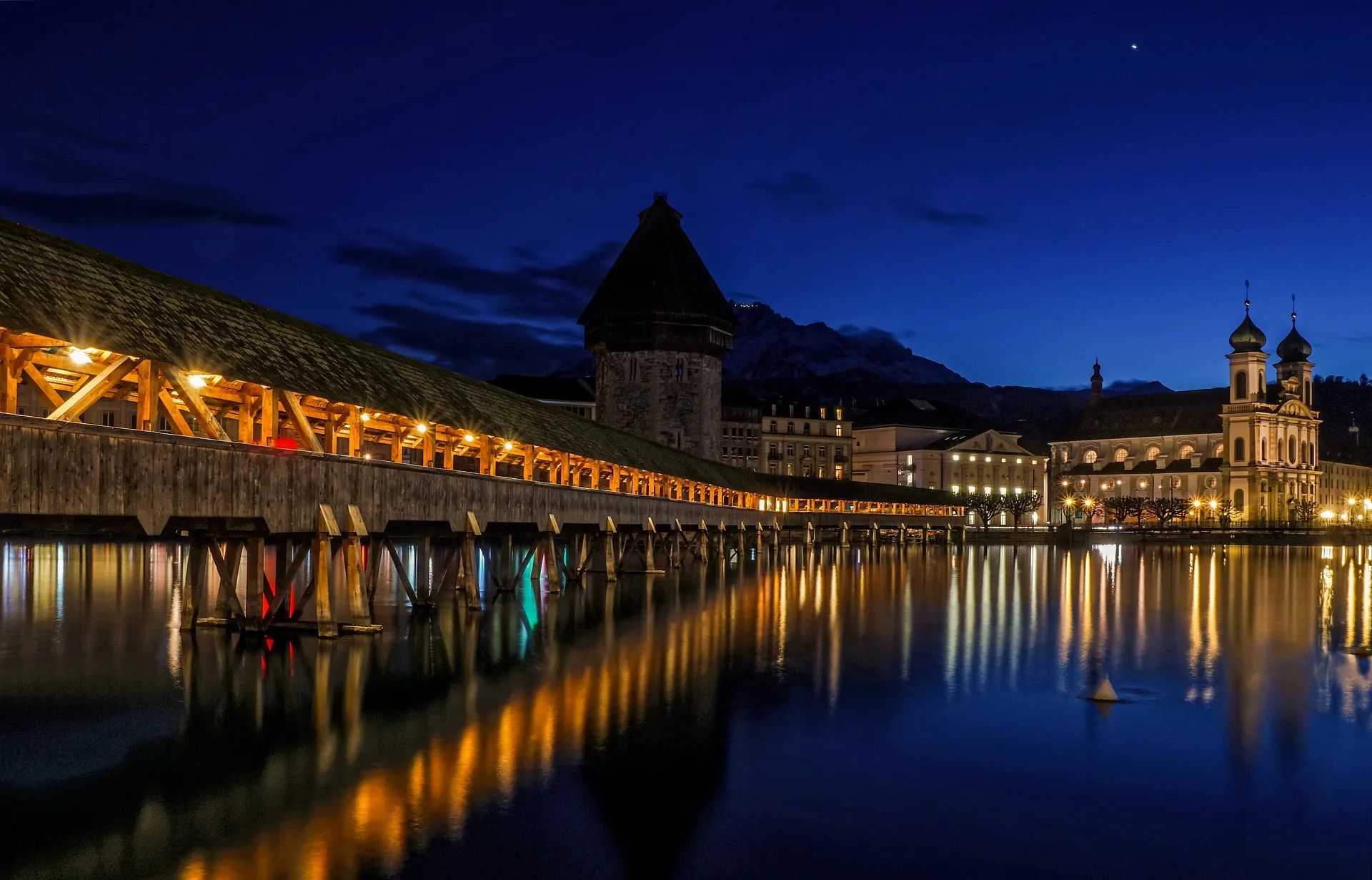 Chapel Bridge and Lucerne Old Town on Day 3 of Switzerland Family Tour