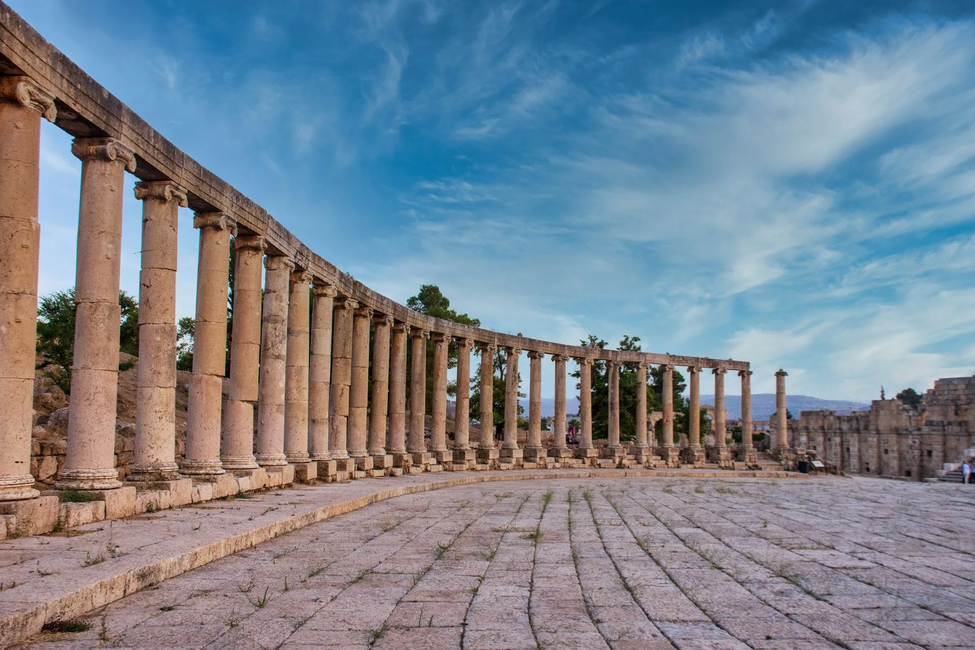 Jerash Roman ruins and colonnaded streets - Day 2 of Jordan Family Tour