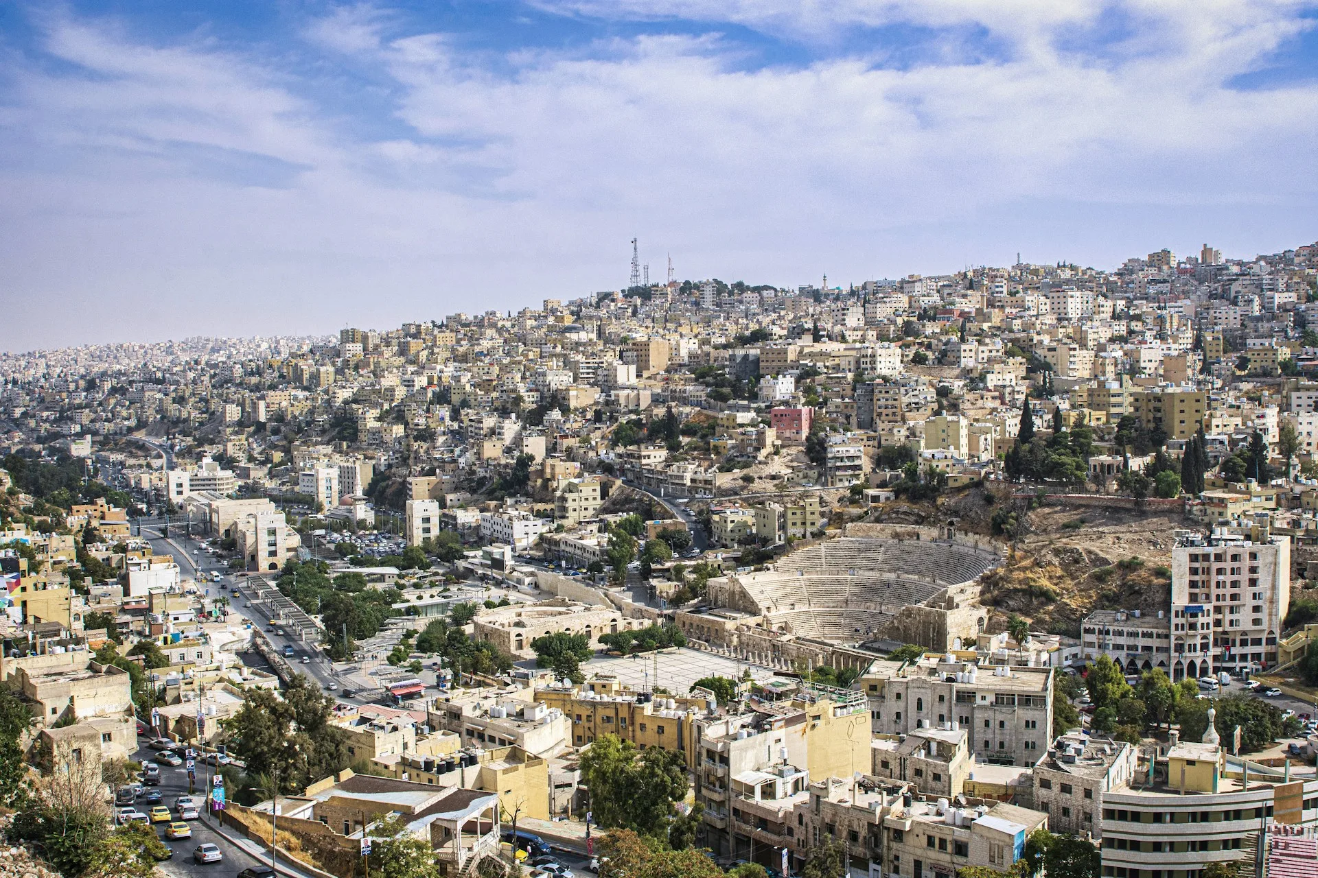 Farewell Amman cityscape on departure day - Day 7 of Jordan Family Tour