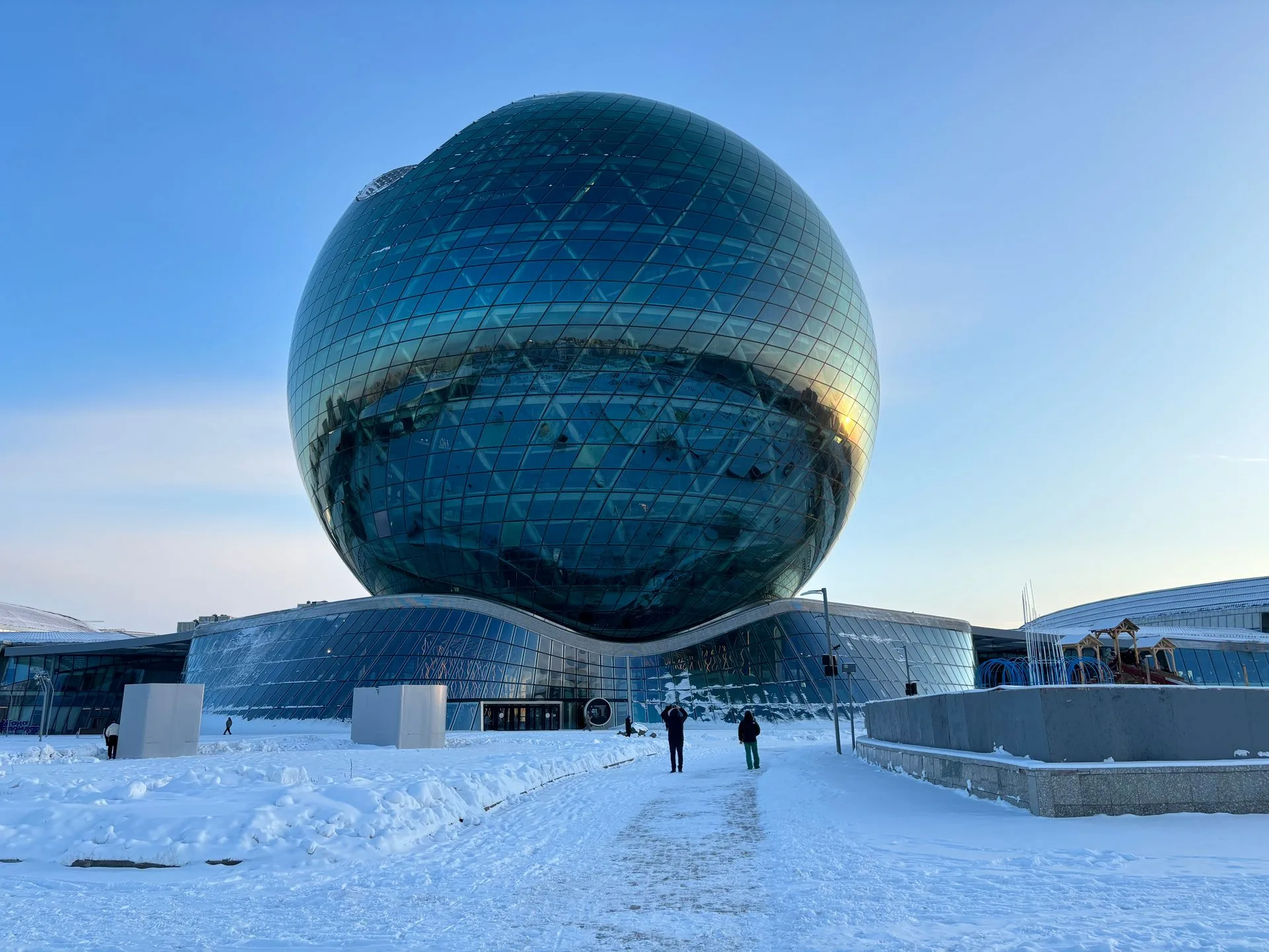Khan Shatyr and EXPO 2017 Nur Alem sphere on Day 5 of Kazakhstan Family Tour