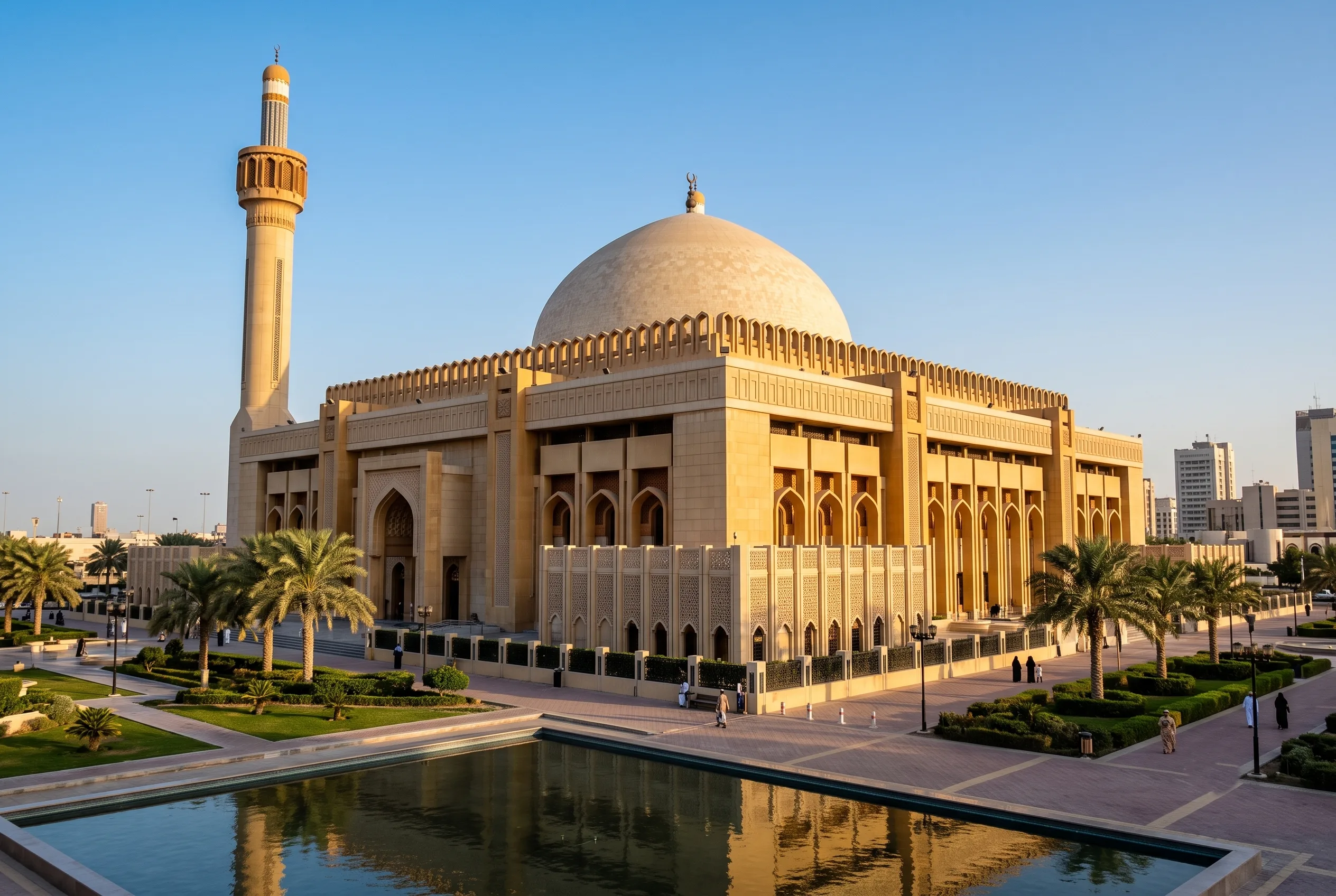 Grand Mosque architectural details and Islamic design