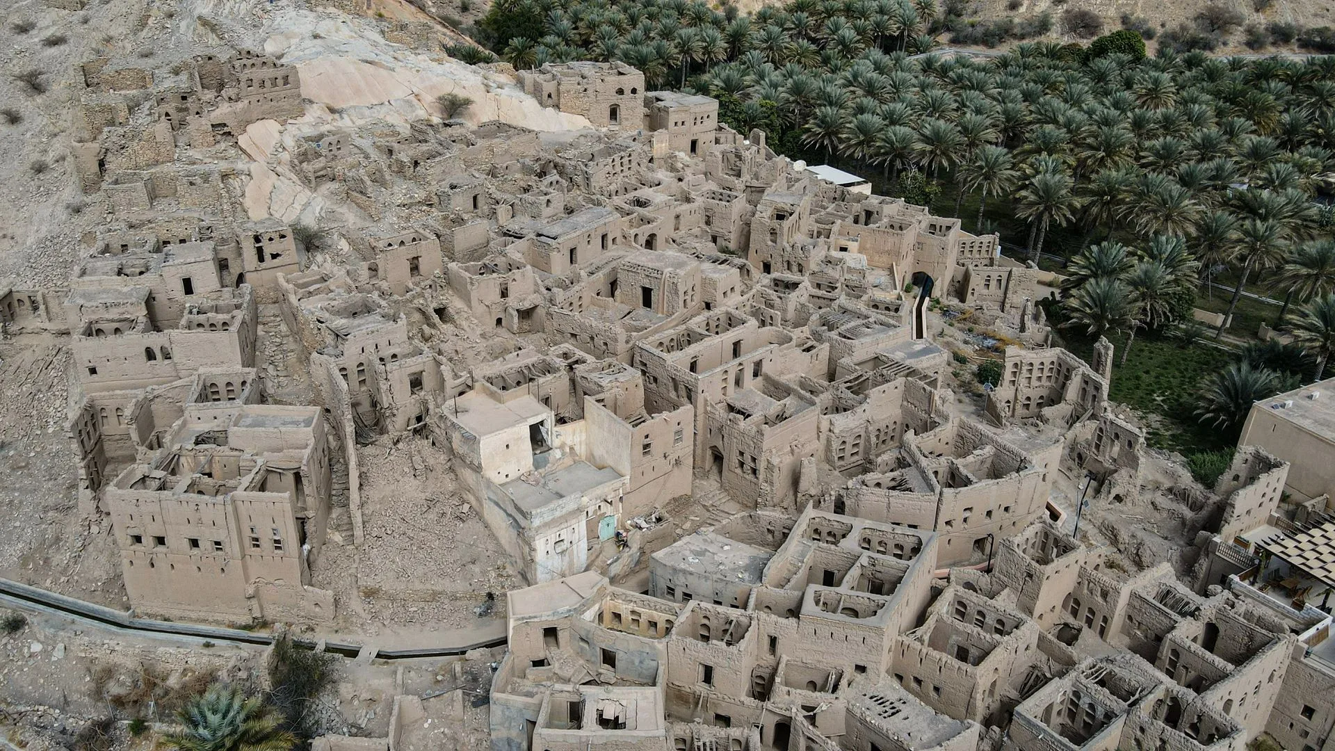 Traditional architecture in Misfat Al Abriyeen on Day 6 of Oman Family Tour