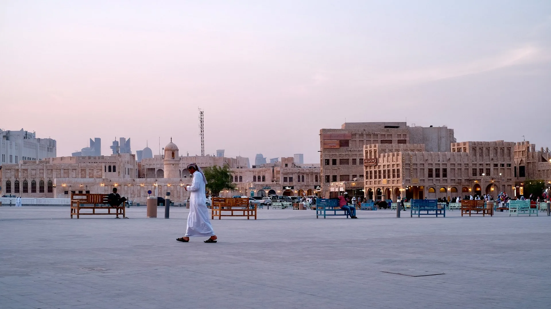 Souq Waqif evening shopping and Doha Corniche on Day 7 of Qatar Family Tour