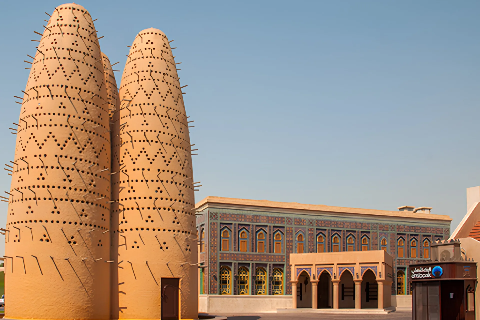 Katara Cultural Village amphitheater with Arabian Gulf in background