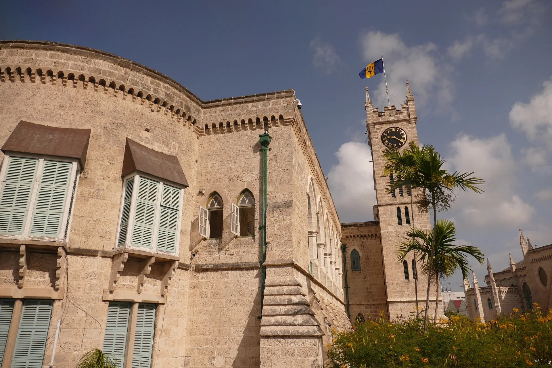 Historic Bridgetown Barbados - colorful colonial architecture, Parliament Buildings and vibrant streets of UNESCO World Heritage Site on Day 3 of Barbados Family Tour