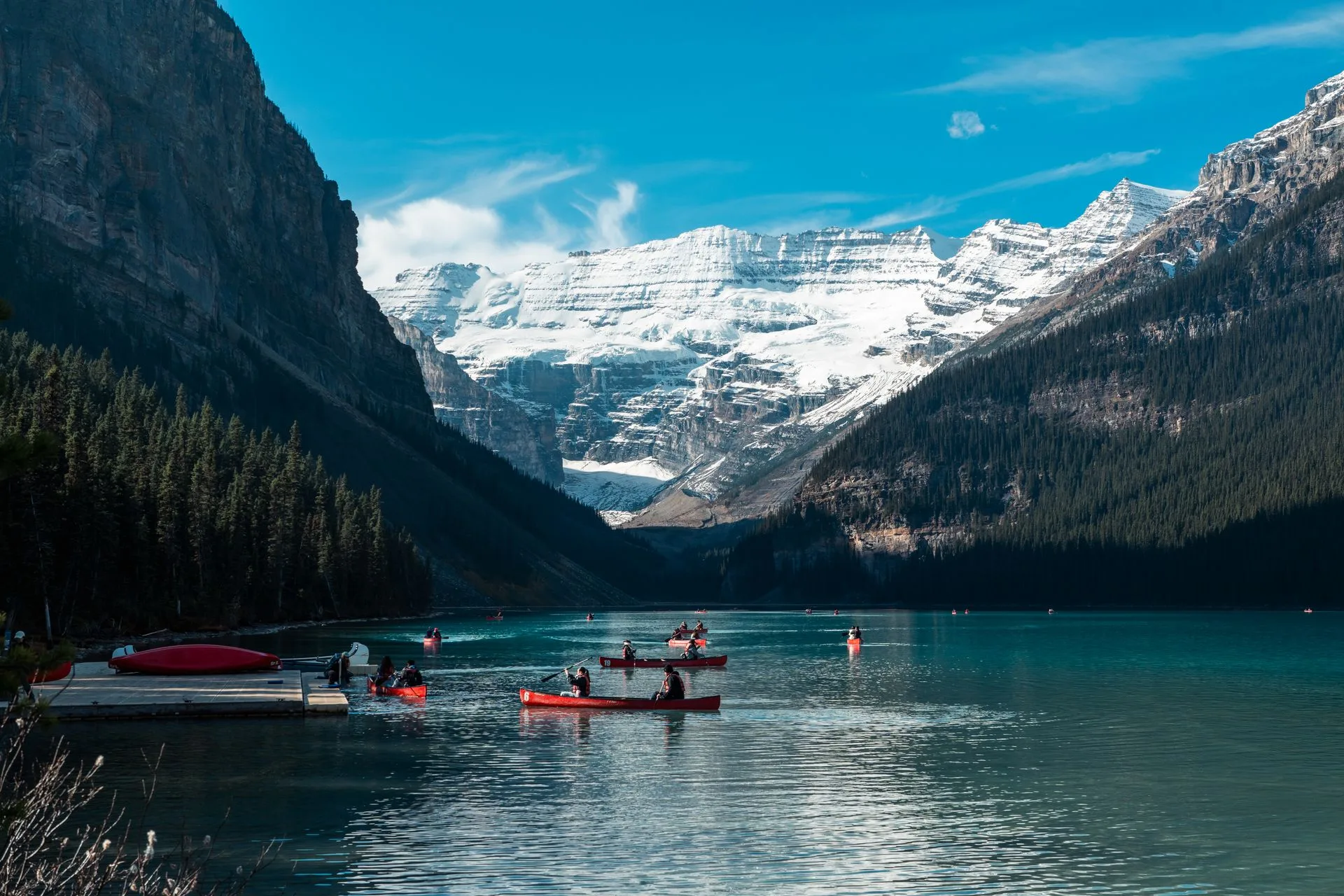 Lake Louise sunrise photography spot in Banff National Park