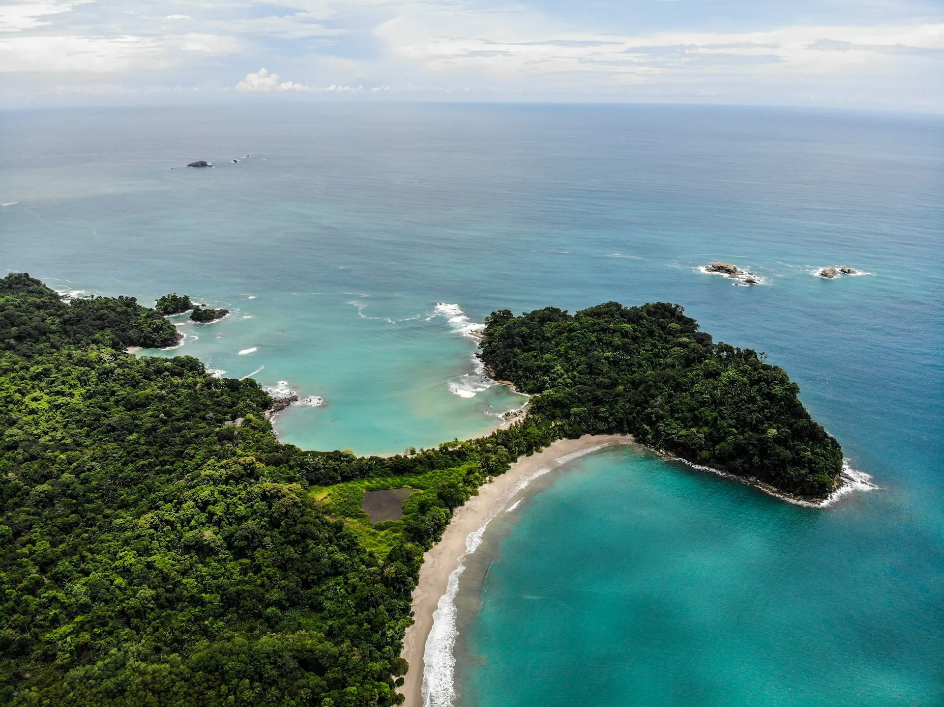 Descent to Manuel Antonio Pacific coast beaches on Day 6 of Costa Rica Family Tour