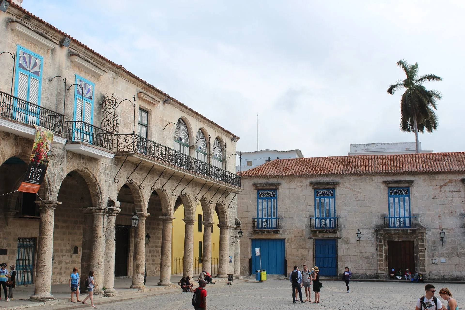 Plaza de la Catedral Havana with baroque cathedral and colonial buildings