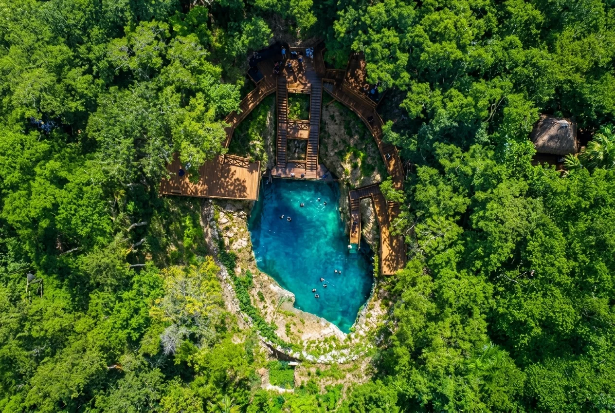 Hoyo Azul cenote in Scape Park - Day 4 of Dominican Republic Family Tour