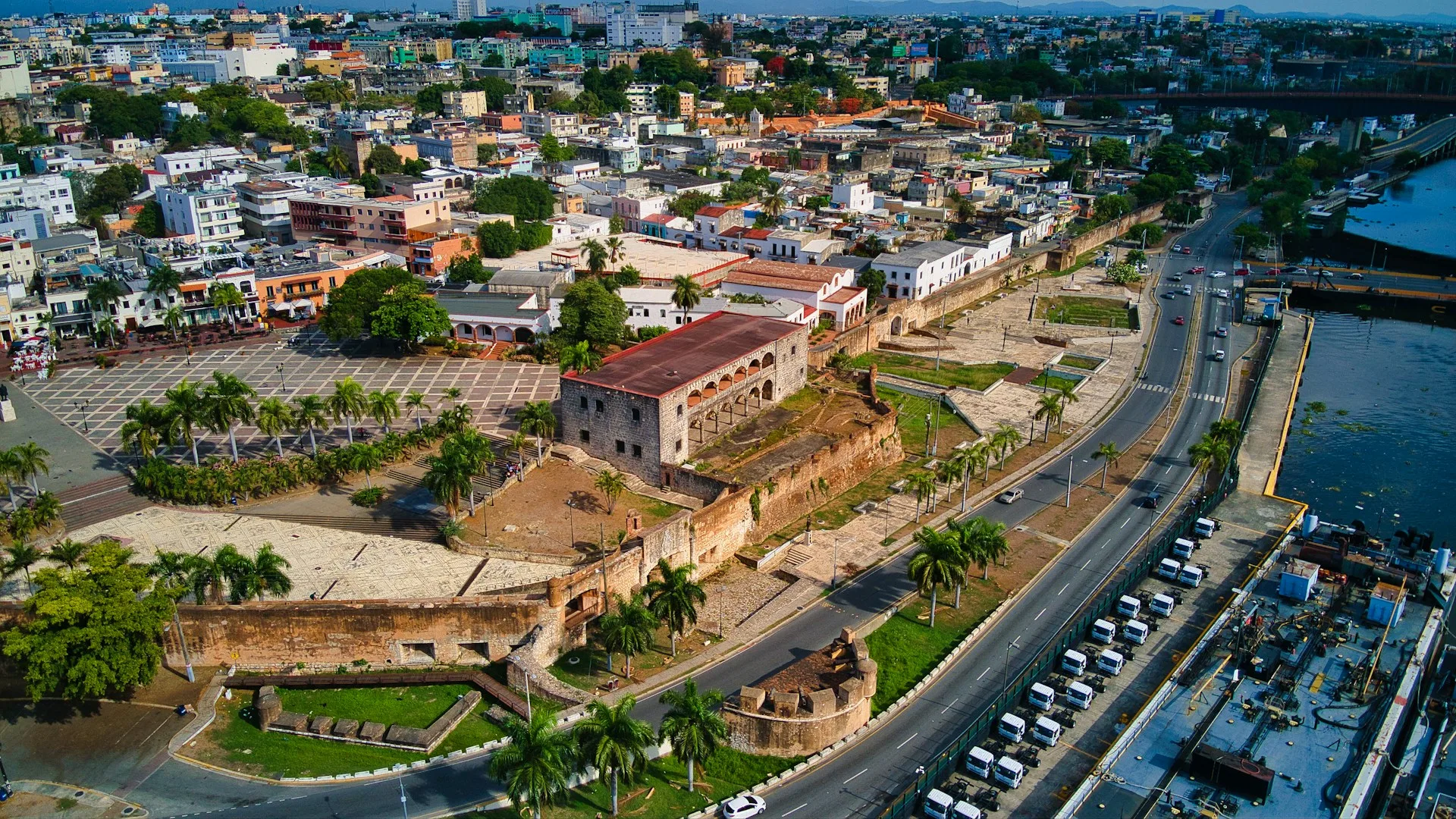 Colorful colonial buildings in Santo Domingo - Day 5 of Dominican Republic Family Tour