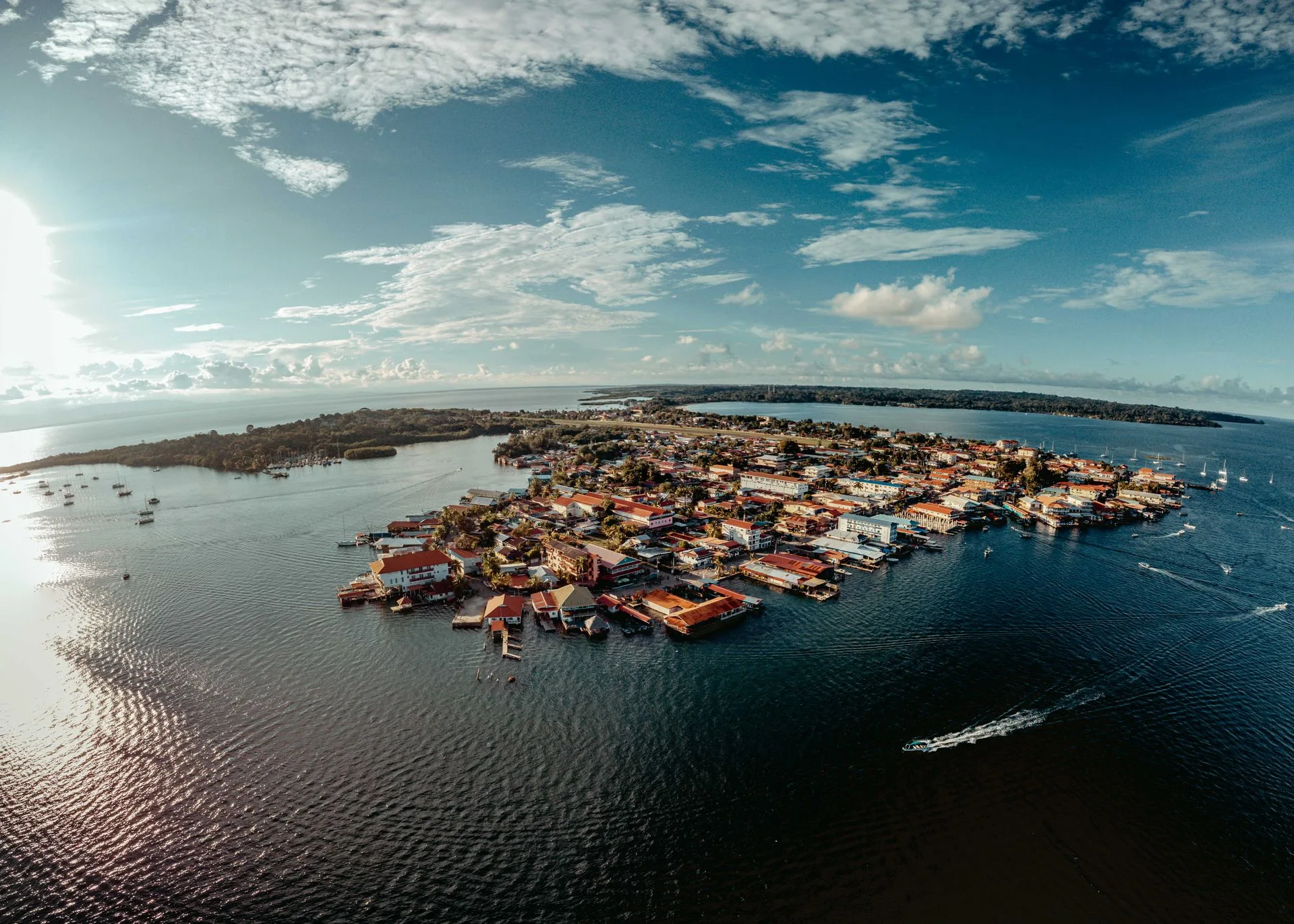 Colorful island town of Flores with picturesque lake views near Tikal National Park - Day 6 of Guatemala Family Tour