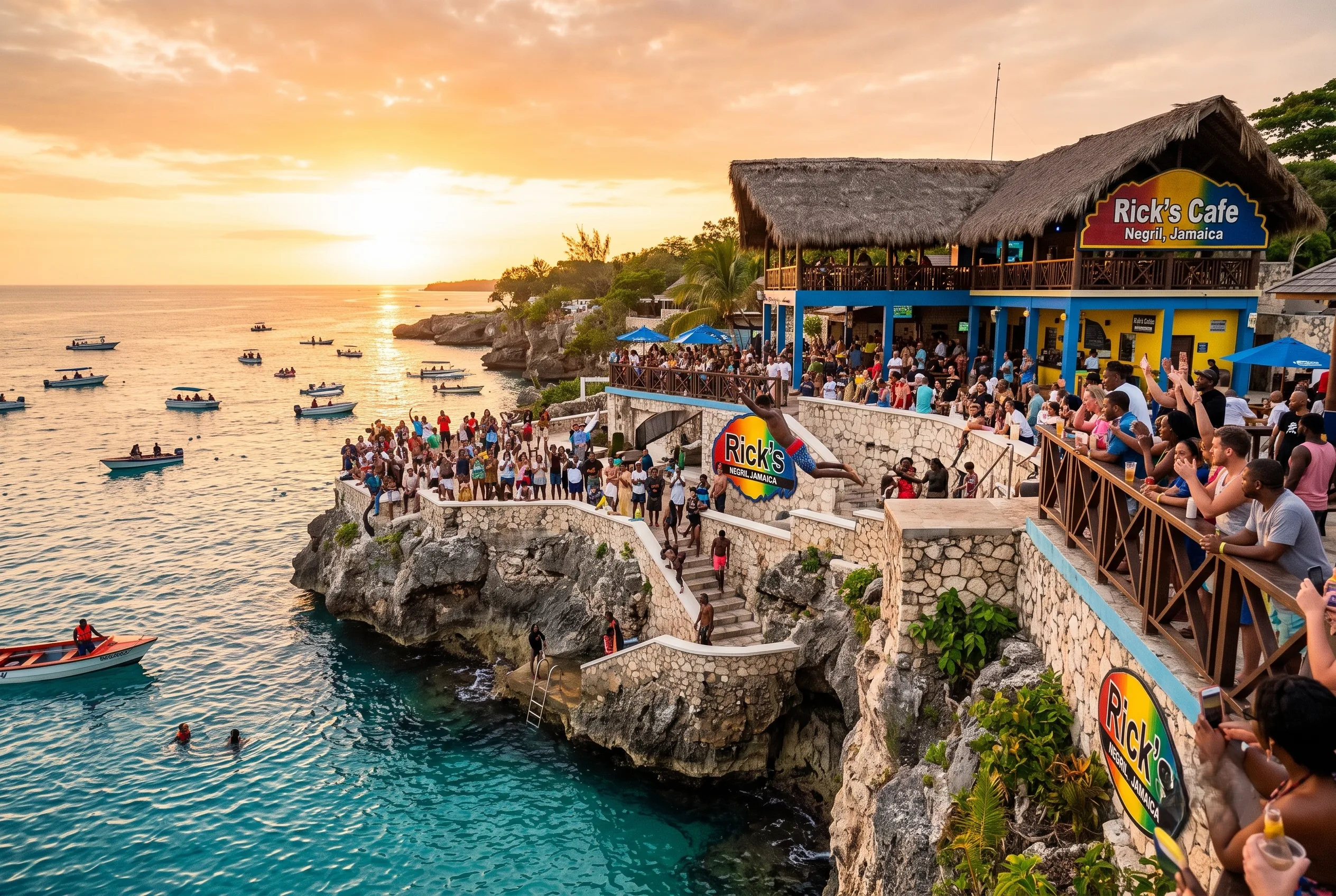 Rick's Cafe cliff diving photography