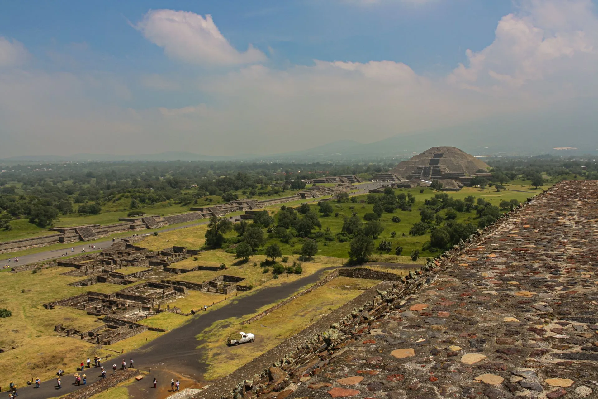 Teotihuacan Avenue of the Dead from pyramid top