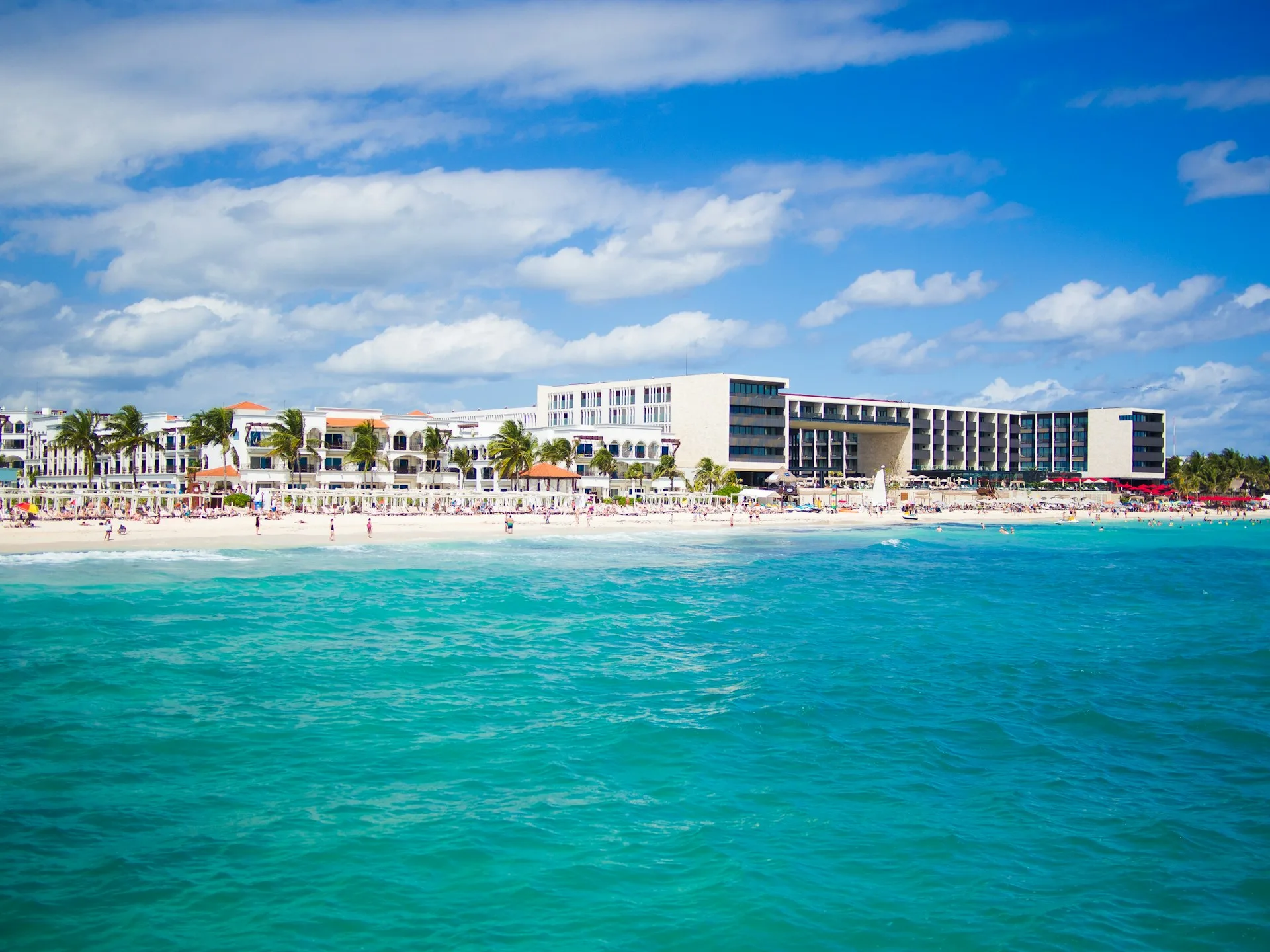 Playa del Carmen white sand beach and turquoise water