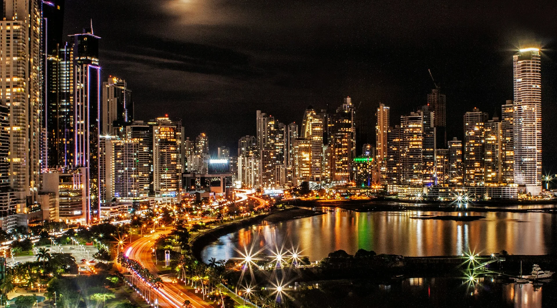 Panama City skyline and waterfront promenade - Day 1 Arrival in Panama Family Tour Package