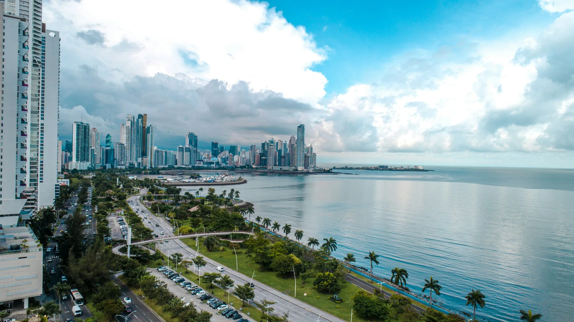 Farewell view of Panama City and Pacific Ocean on departure - Day 8 of Panama Family Tour