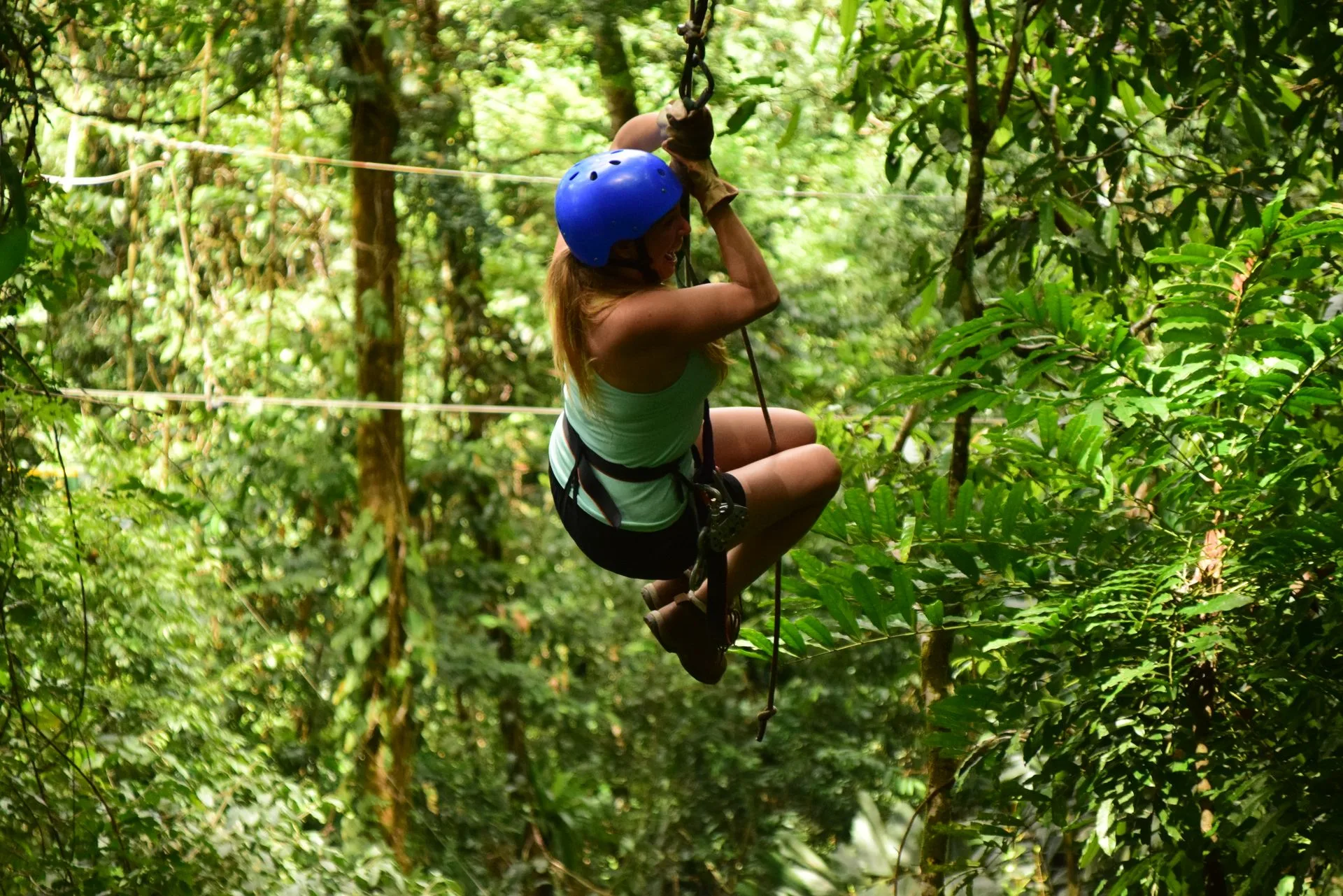 Zip lining at Toro Verde Adventure Park - Day 3 of Puerto Rico Family Tour